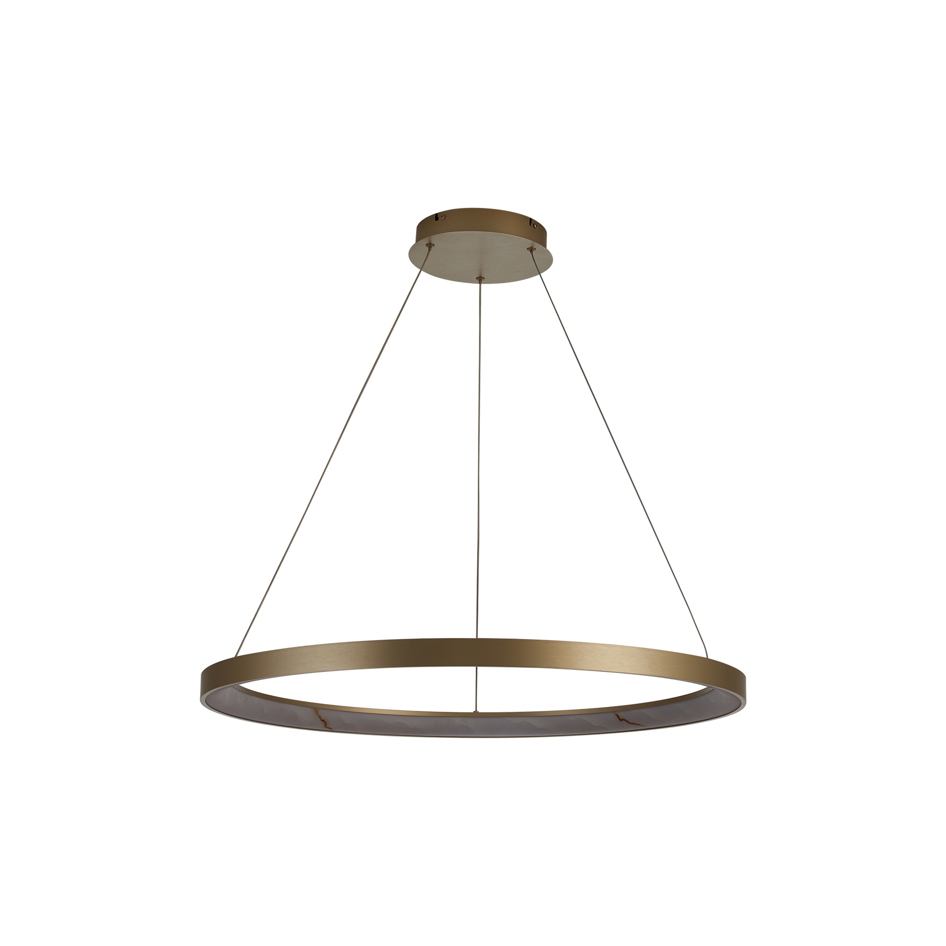 KIRORO * Pendant Lamp LED 58W Champagne CCT 2700K-5000K