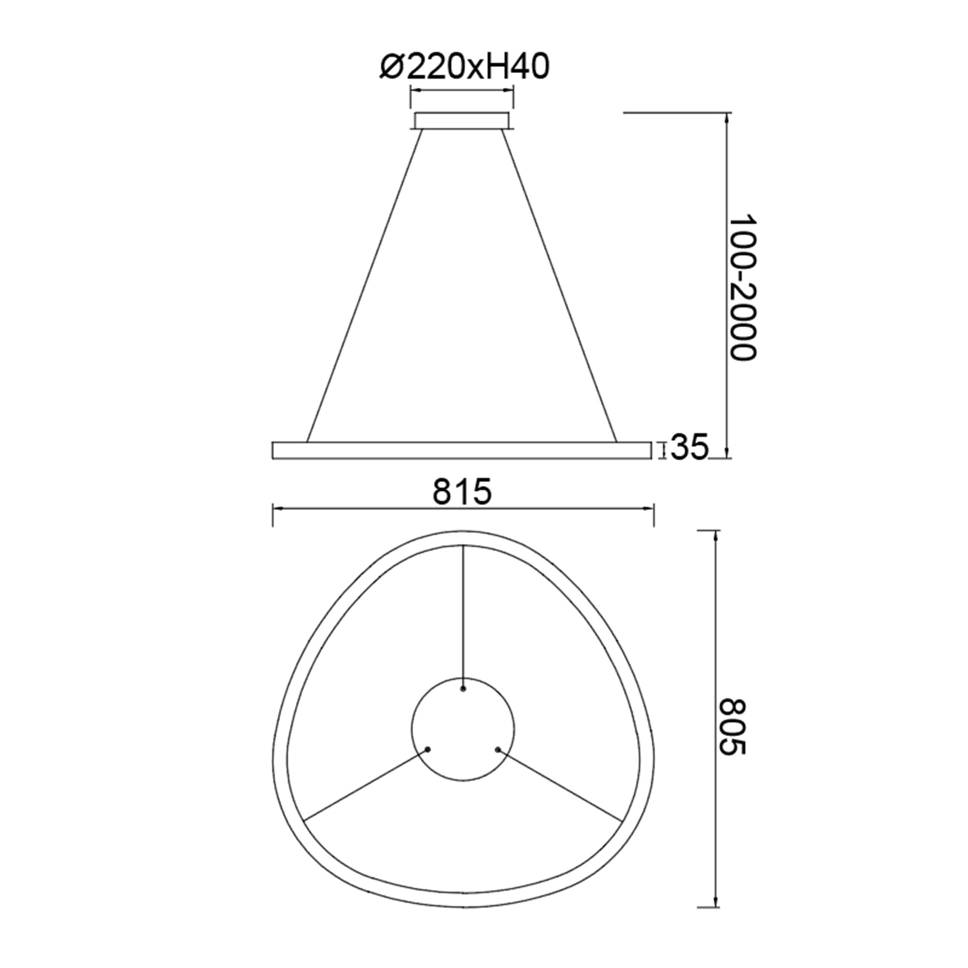 KIRORO * Pendant Lamp LED 58W Sliver CCT 2700K-5000K