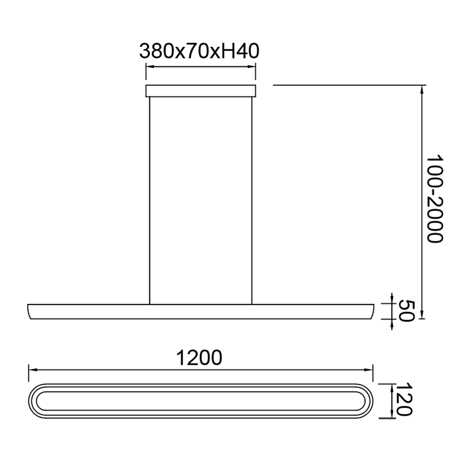 KIRORO * Pendant Lamp LED 46W Champagne CCT 2700K-5000K