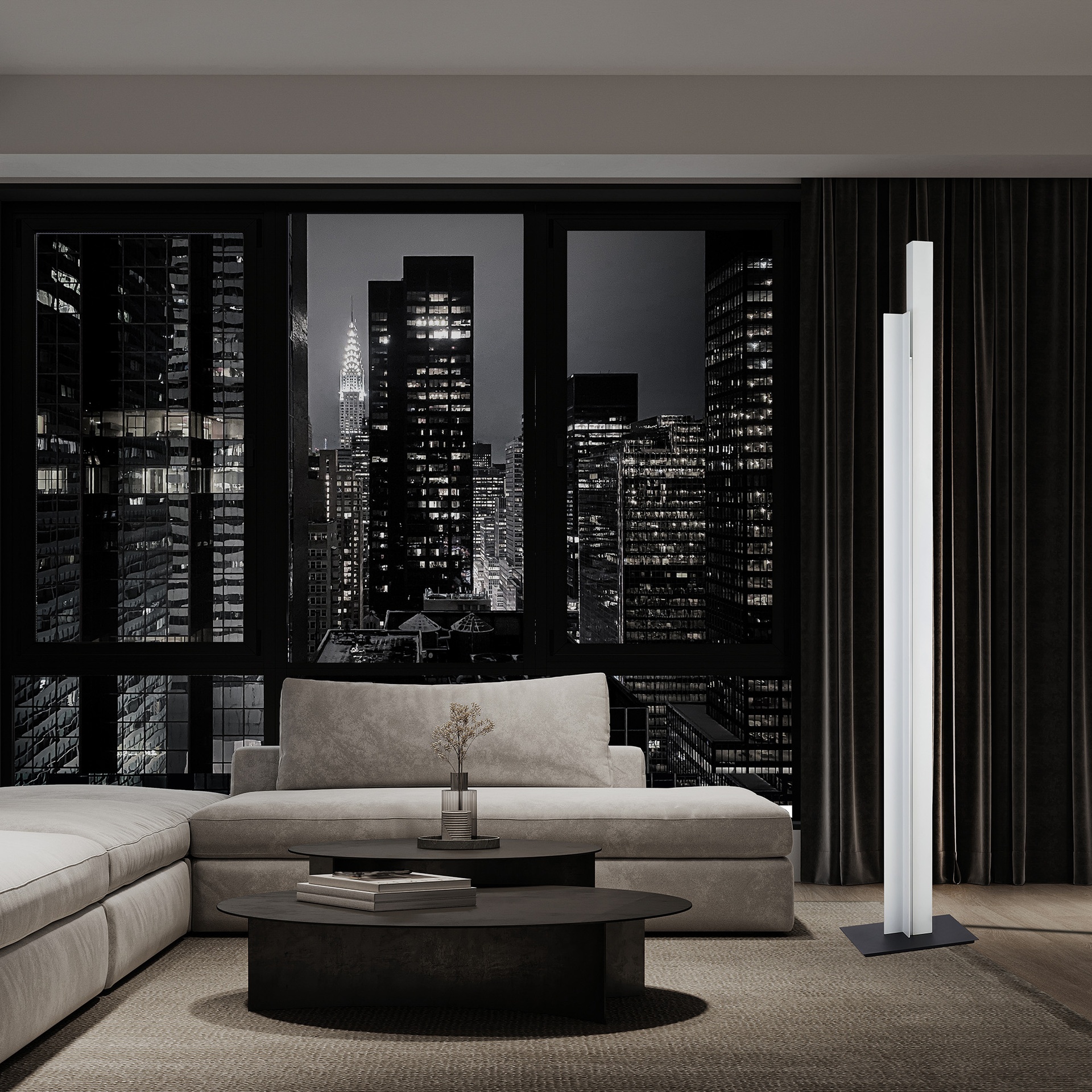 ***DES***MANHATTAN* FLOOR LAMP 200CM WHITE VER. CCT -> 9188
