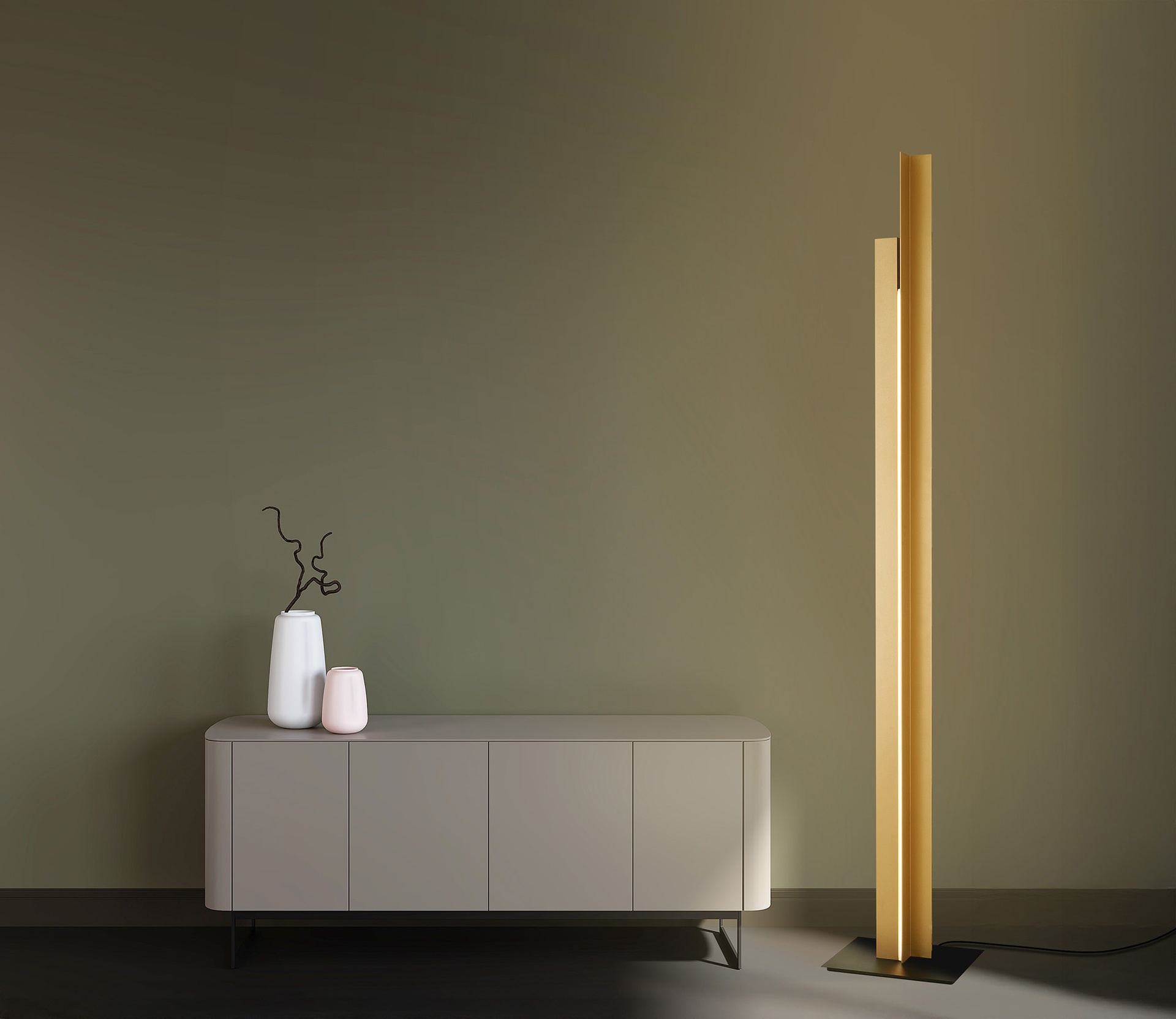 Manhattan · Lampade da terra · Brass Oro
