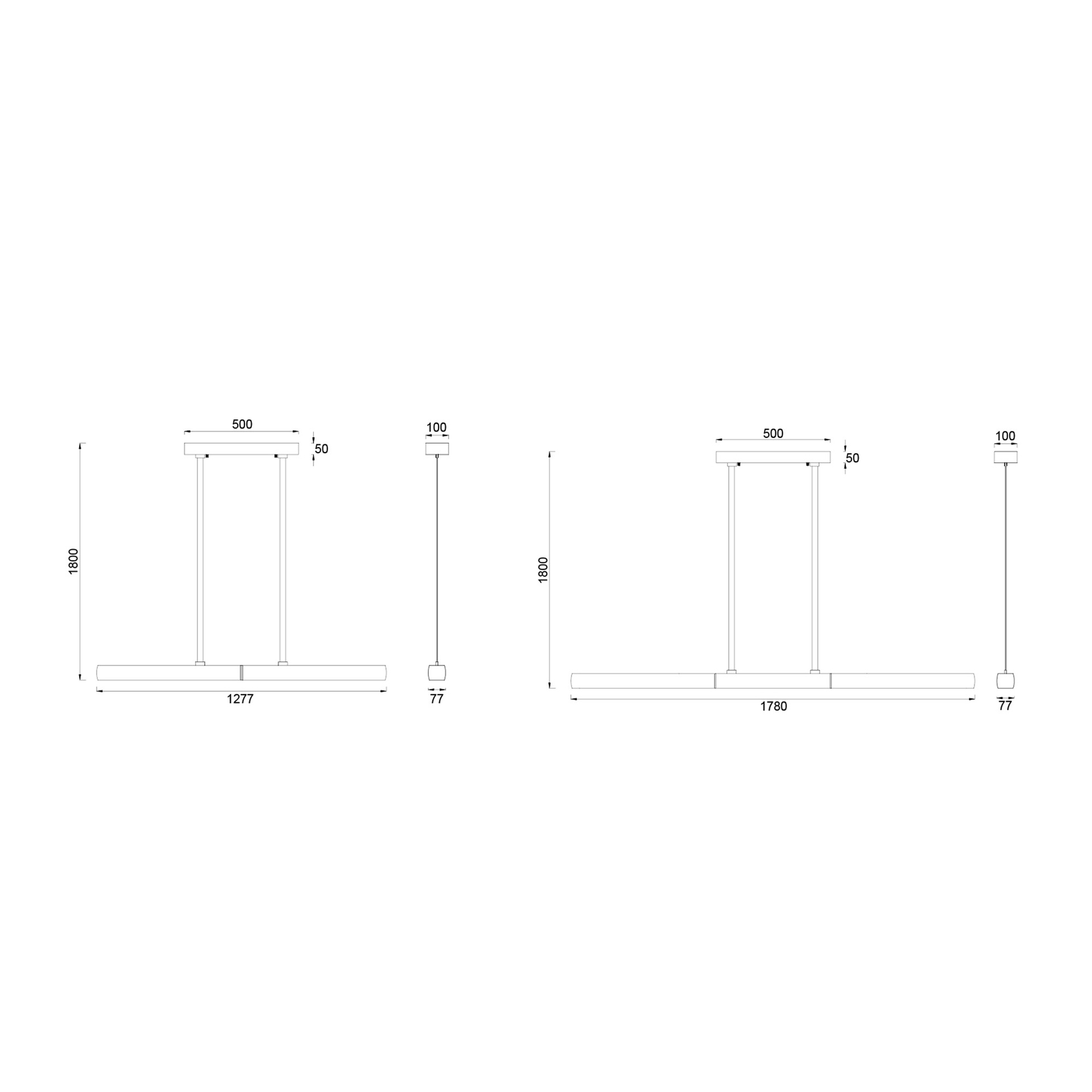 QUANTUM * Pendant light LED 3000K Brushed grey