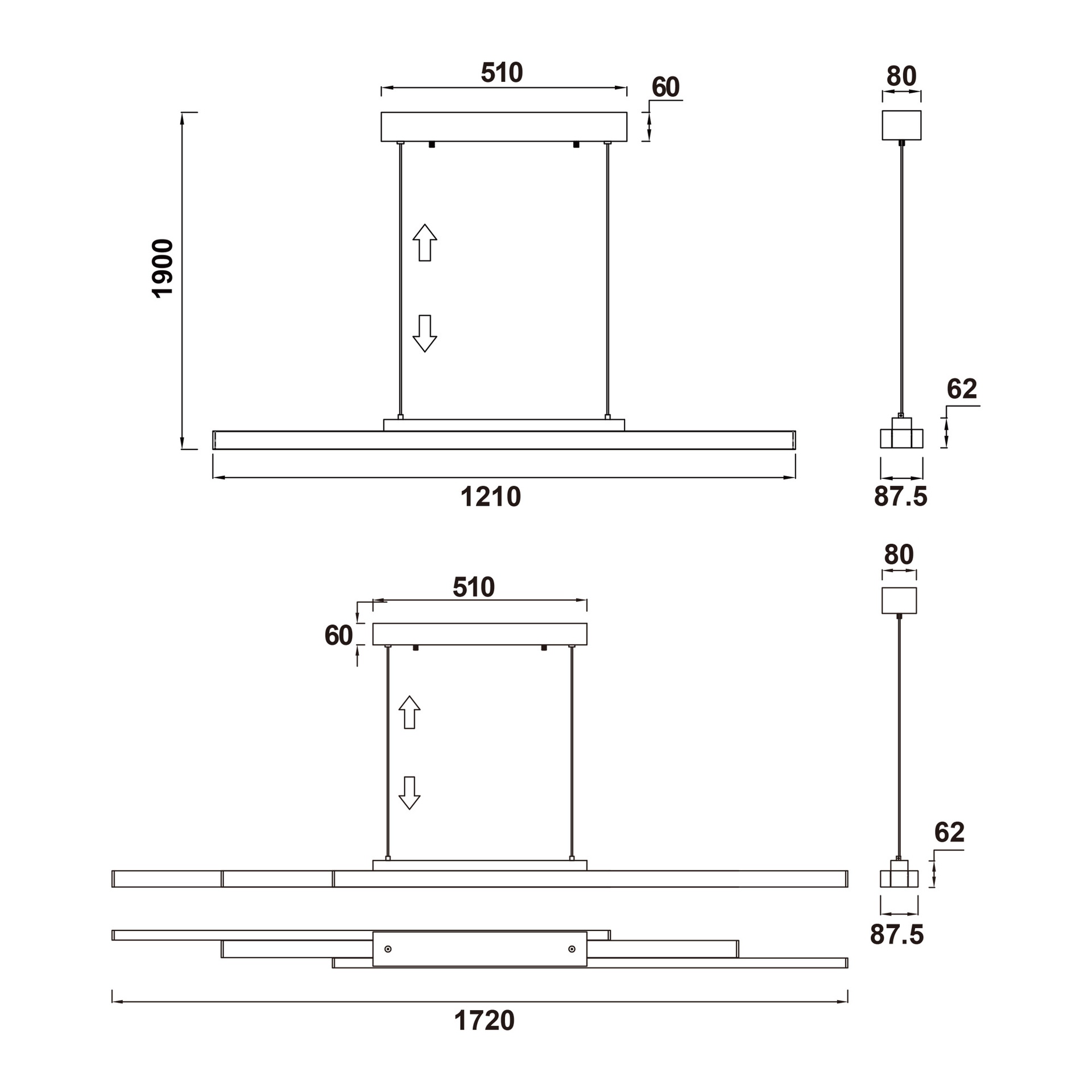 Nexus · Luminaires de plafond · Gris brossé