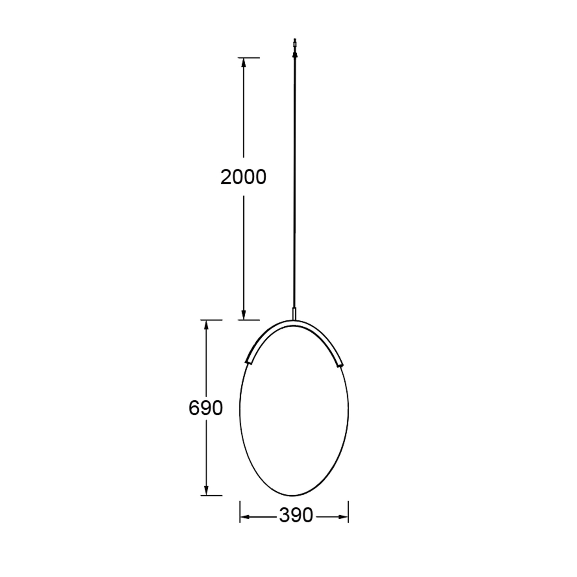 Modular Light * Suspension OASIS  LED 15W Or - Sans Base