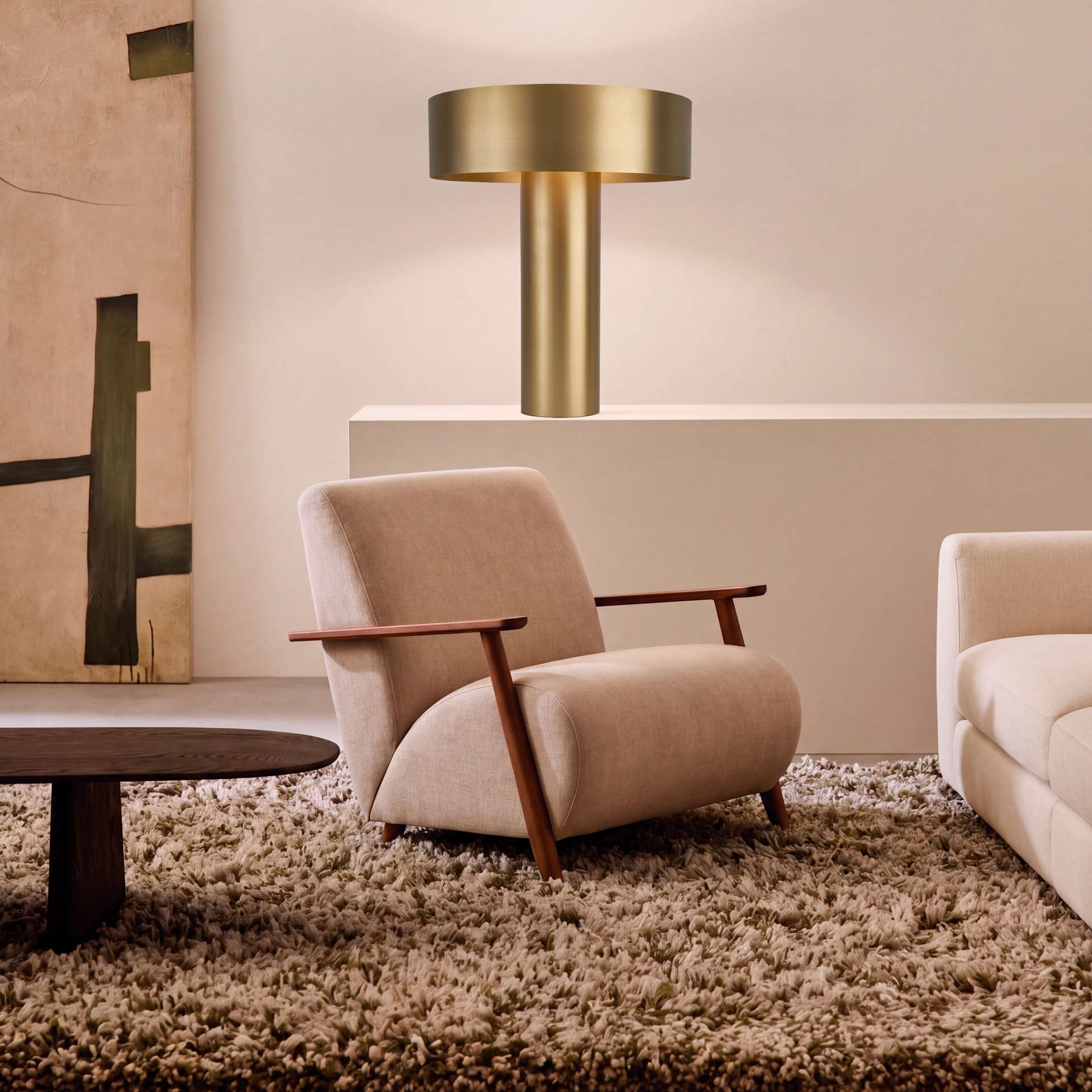 DORICA * TABLE LAMP LED 20W CCT 2700-5000K - SATIL GOLD