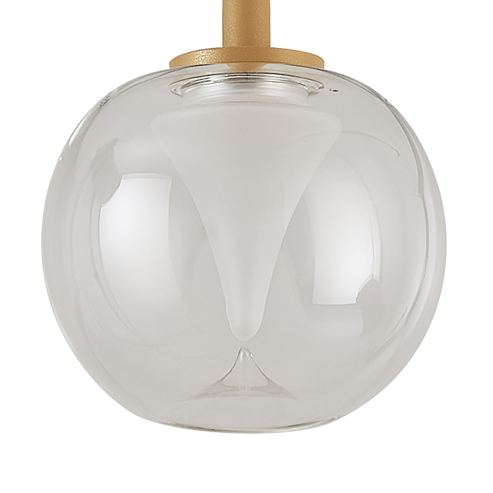 ANDROMEDA * PENDANT 1L - GOLD BASE PLATE - TRANSPARENT GLASS 8941