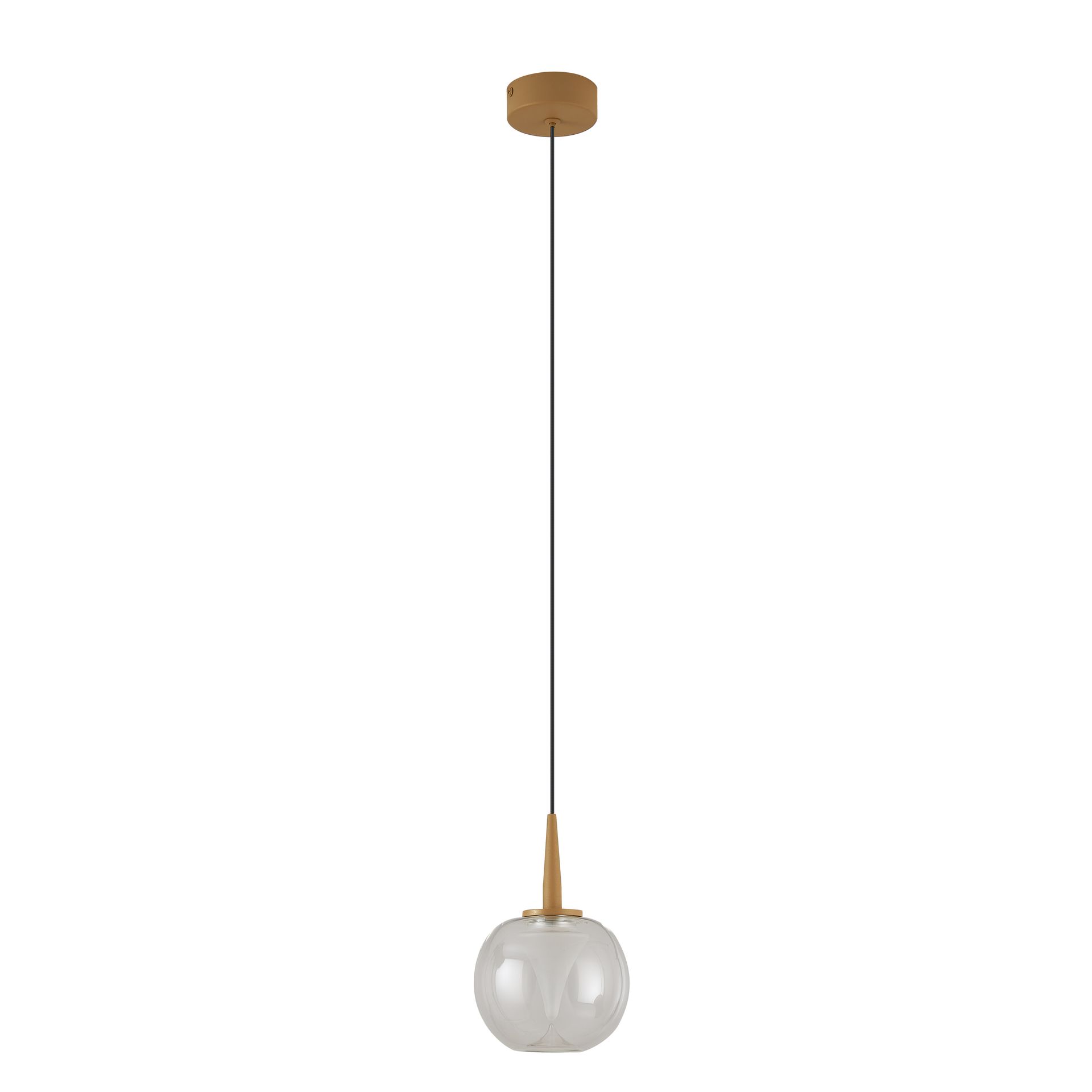 ANDROMEDA * PENDANT 1L - GOLD BASE PLATE - TRANSPARENT GLASS 8941