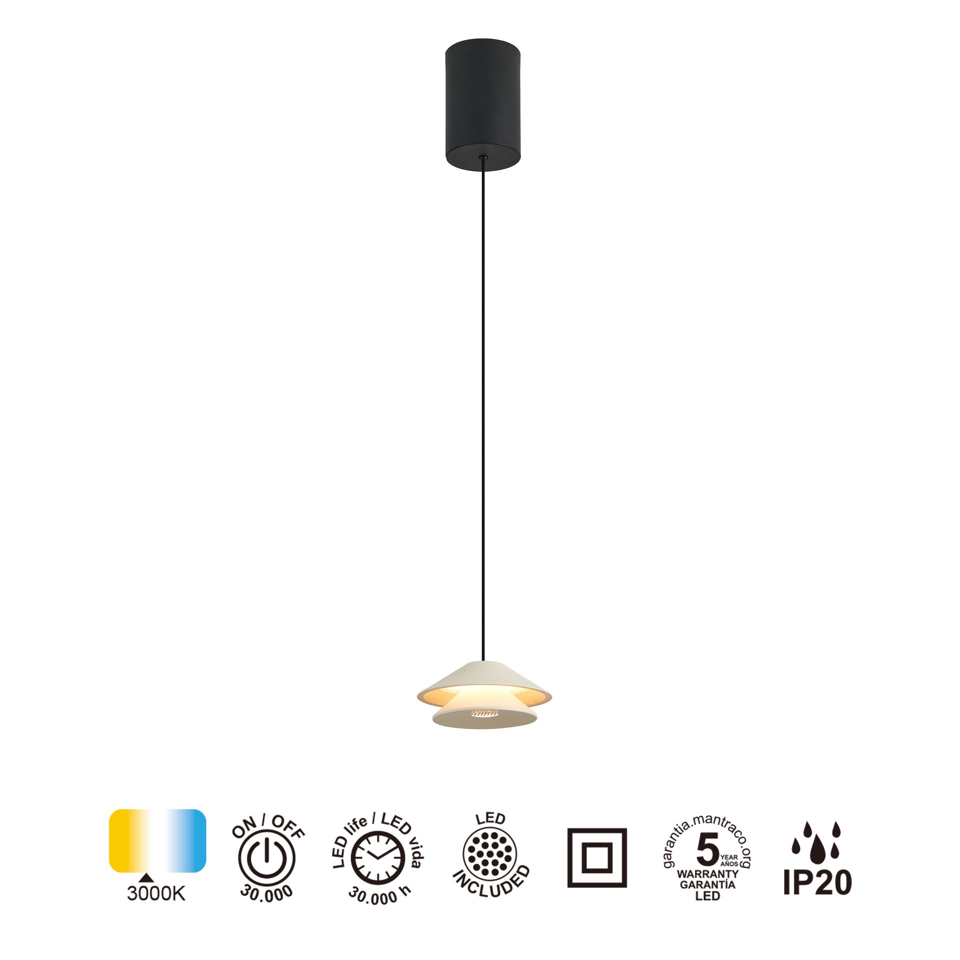 PICCOLA * PENDANT LAMP LED 5W WHITE