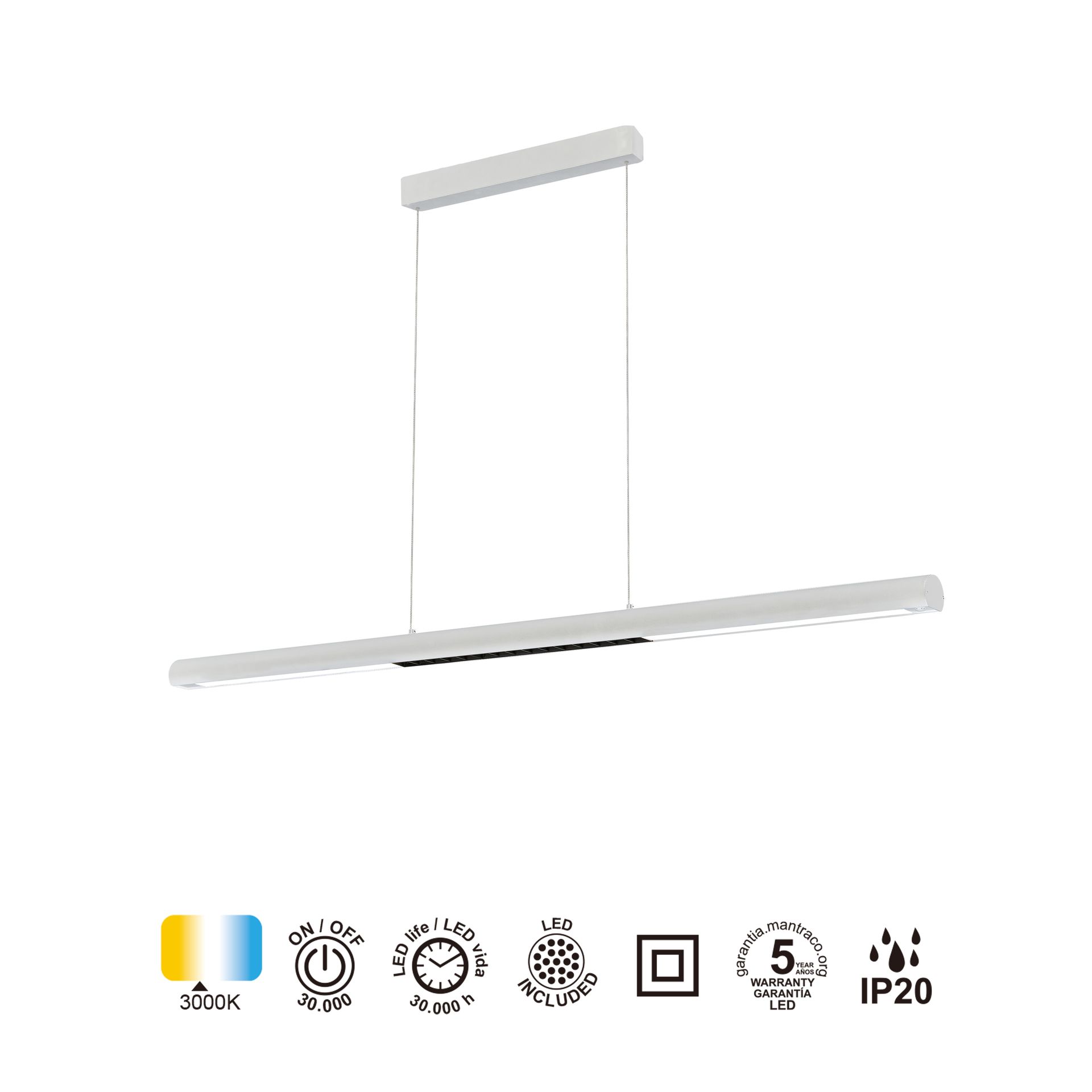 LINEL * LED PENDANT 24W WHITE