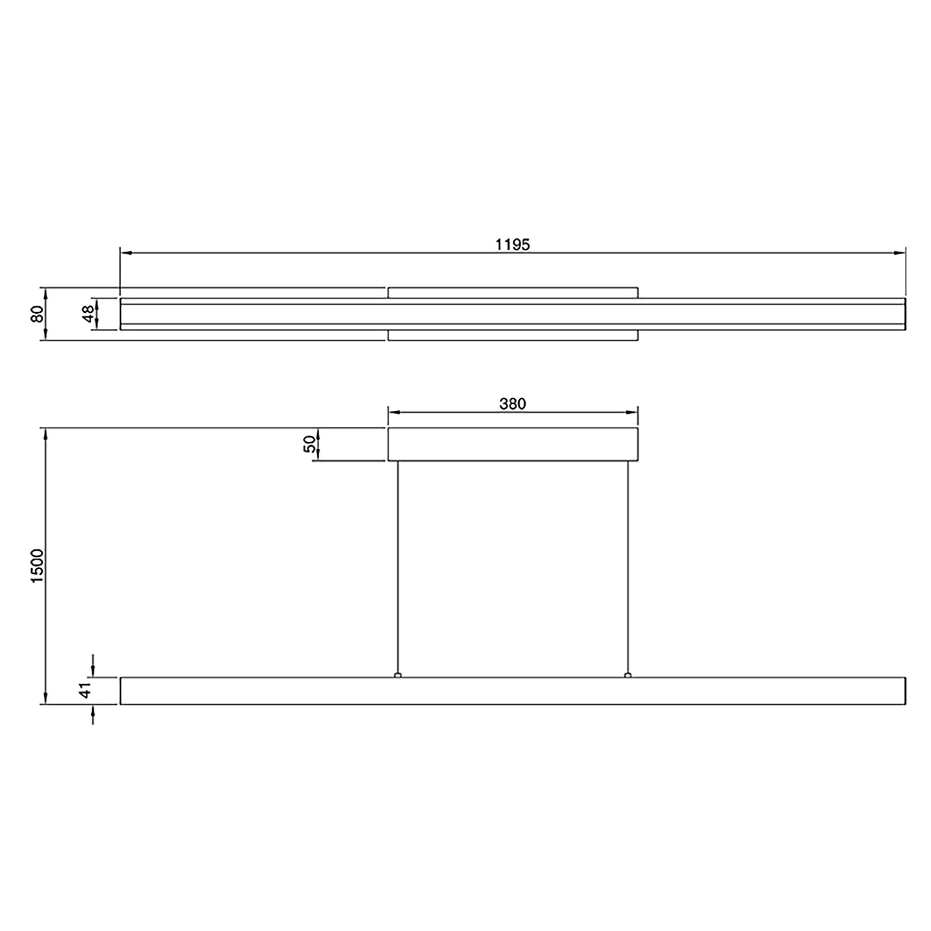 LINEALE * LAMPADA LED 24W NERA