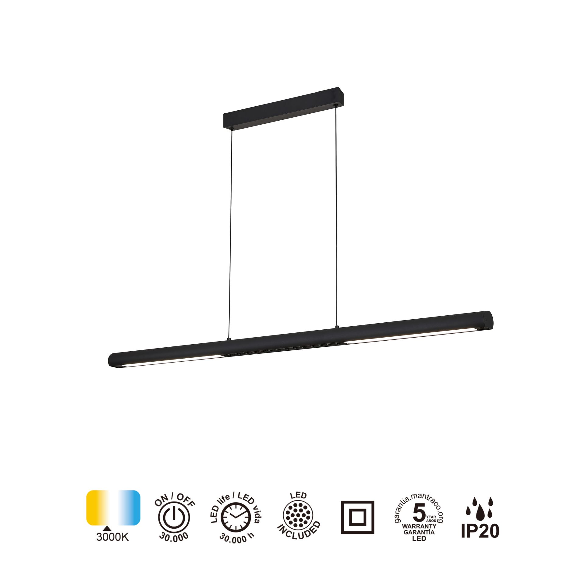 LINEALE * LAMPADA LED 24W NERA