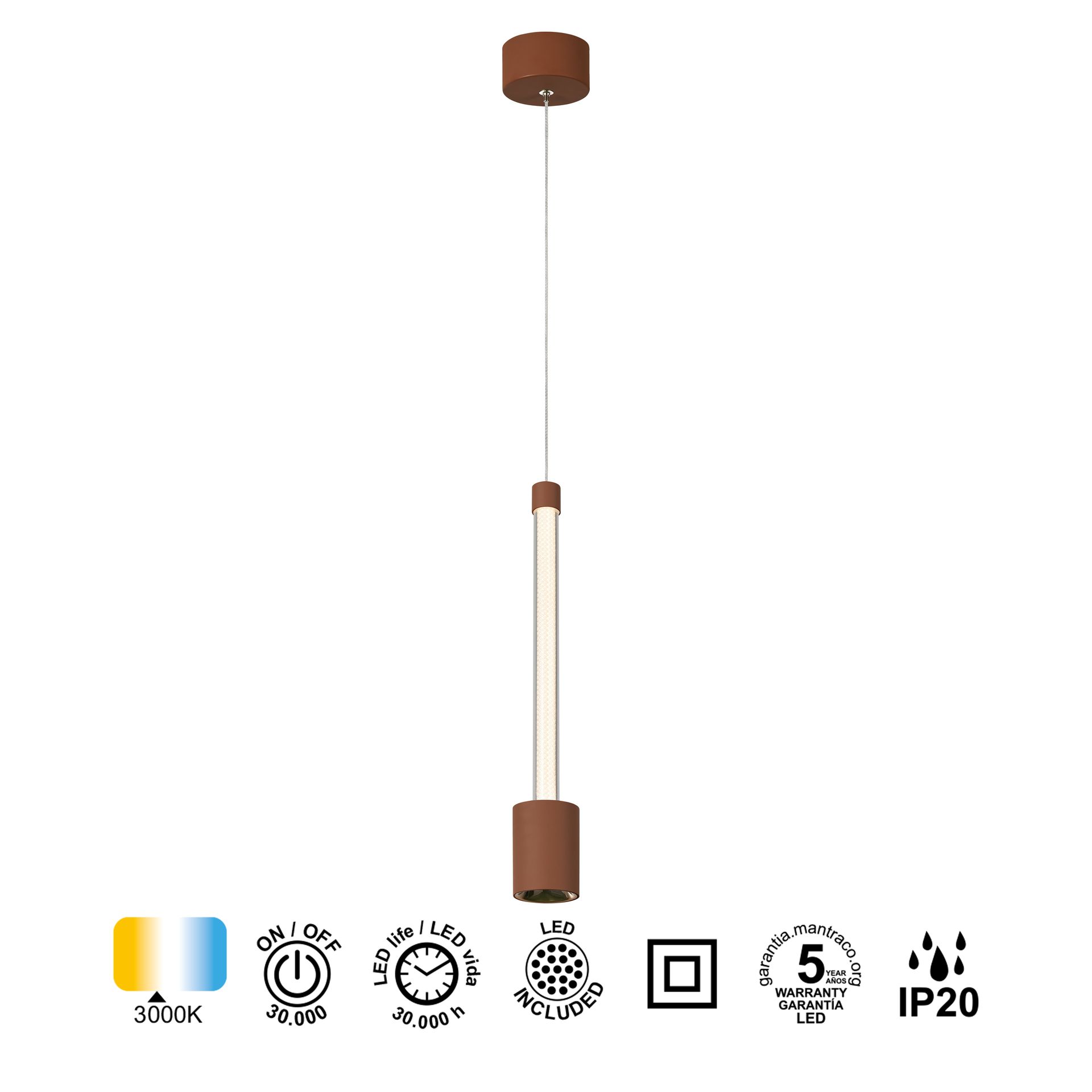 FUGAZ * PENDANT 1L - CAMEL + GOLD ROSA