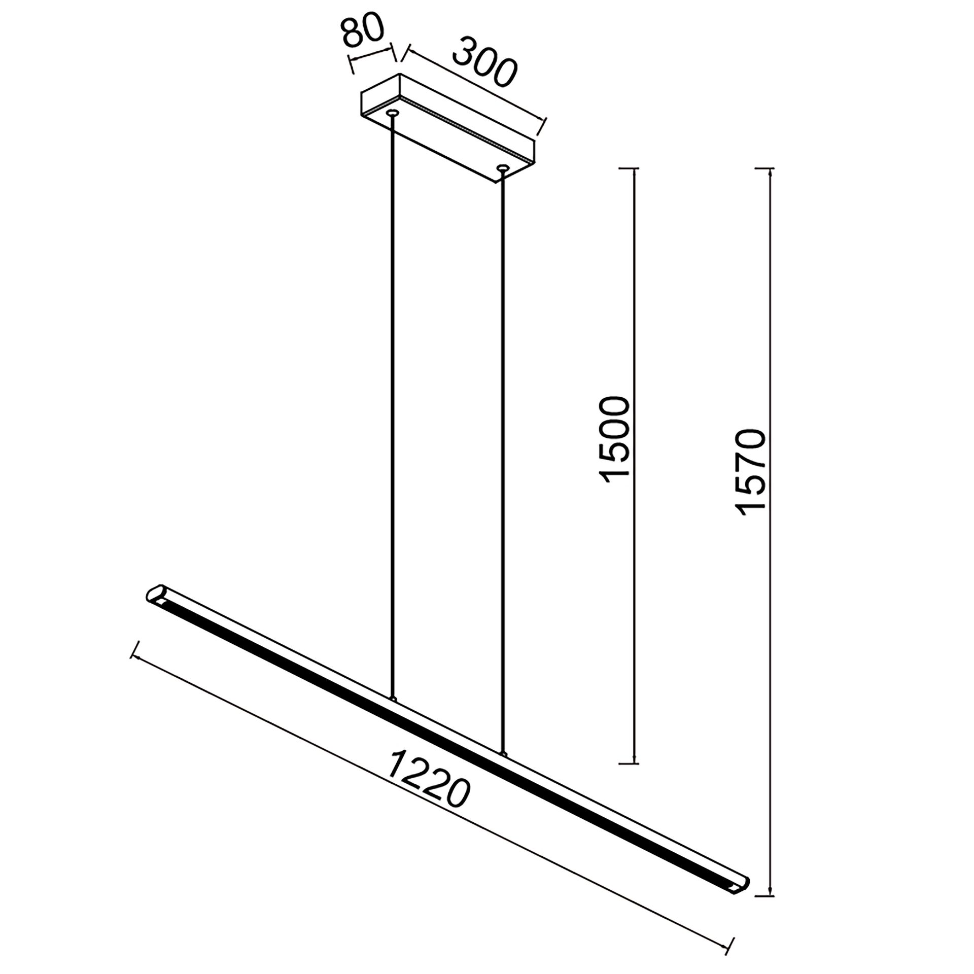 LINEALE * LAMPADA LED 38W - PINTURA ORO