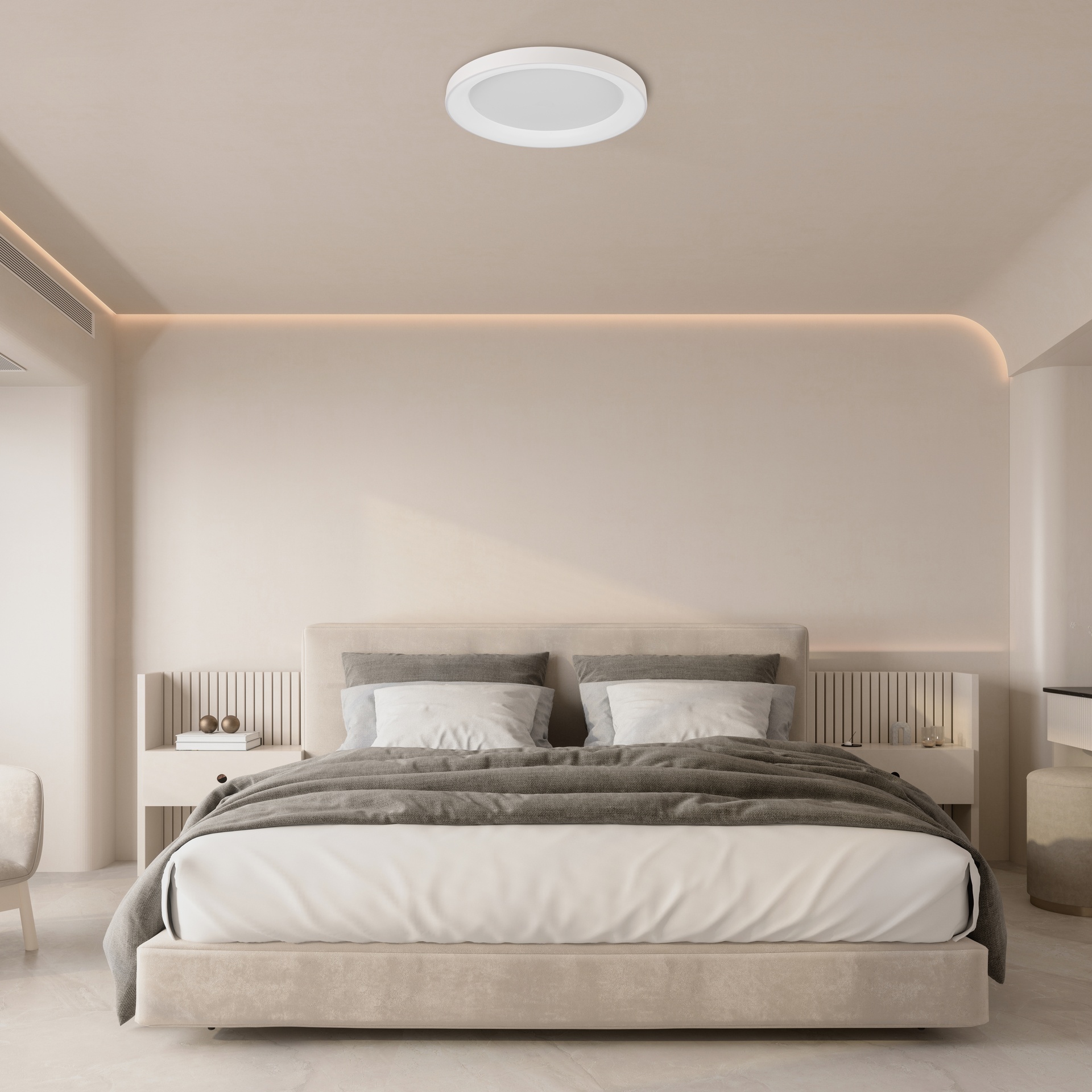NISEKO II * LED CEILING 60W D.65CM  WHITE