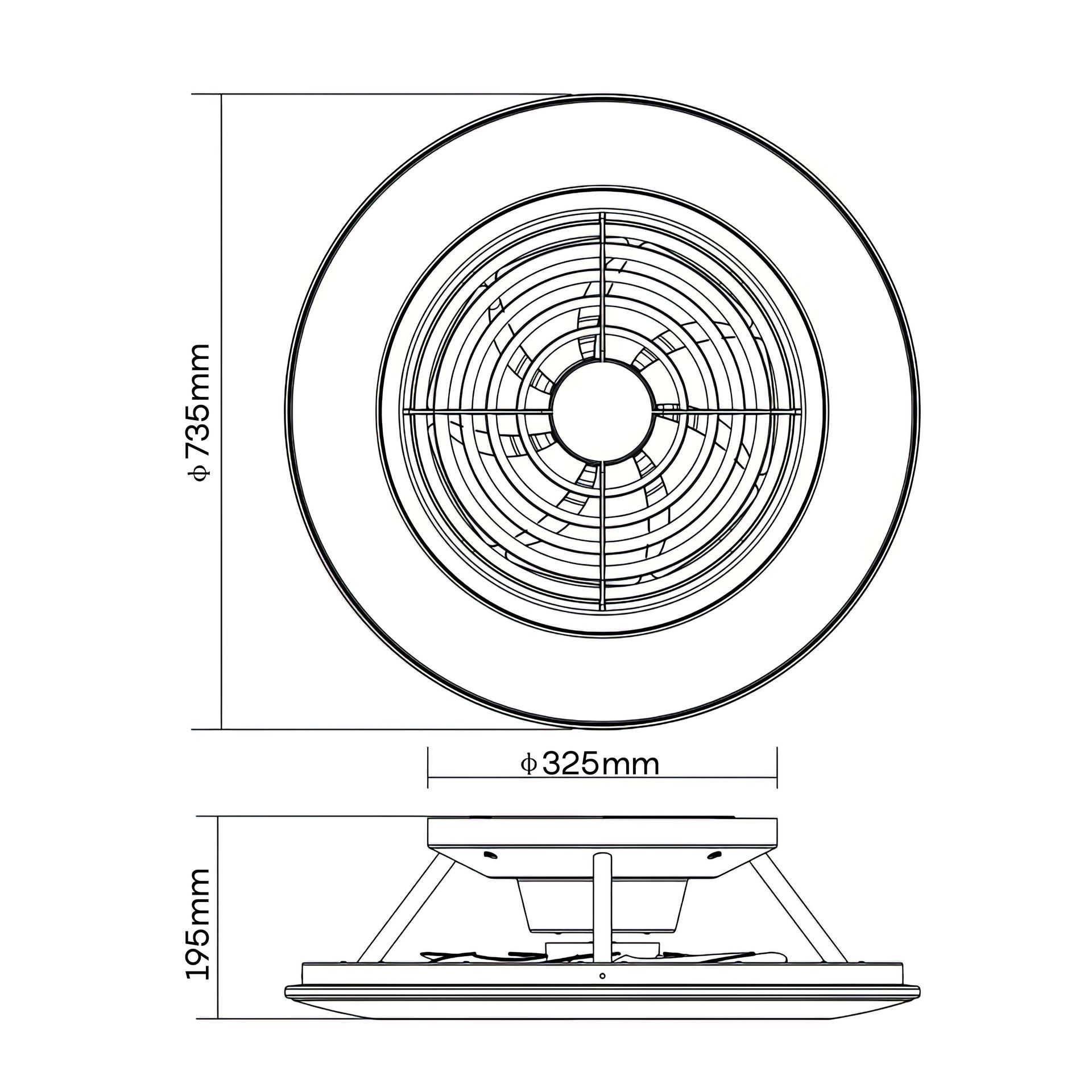 ALISIO XL * VENTILATORE NERO LED CON TELECOMANDO