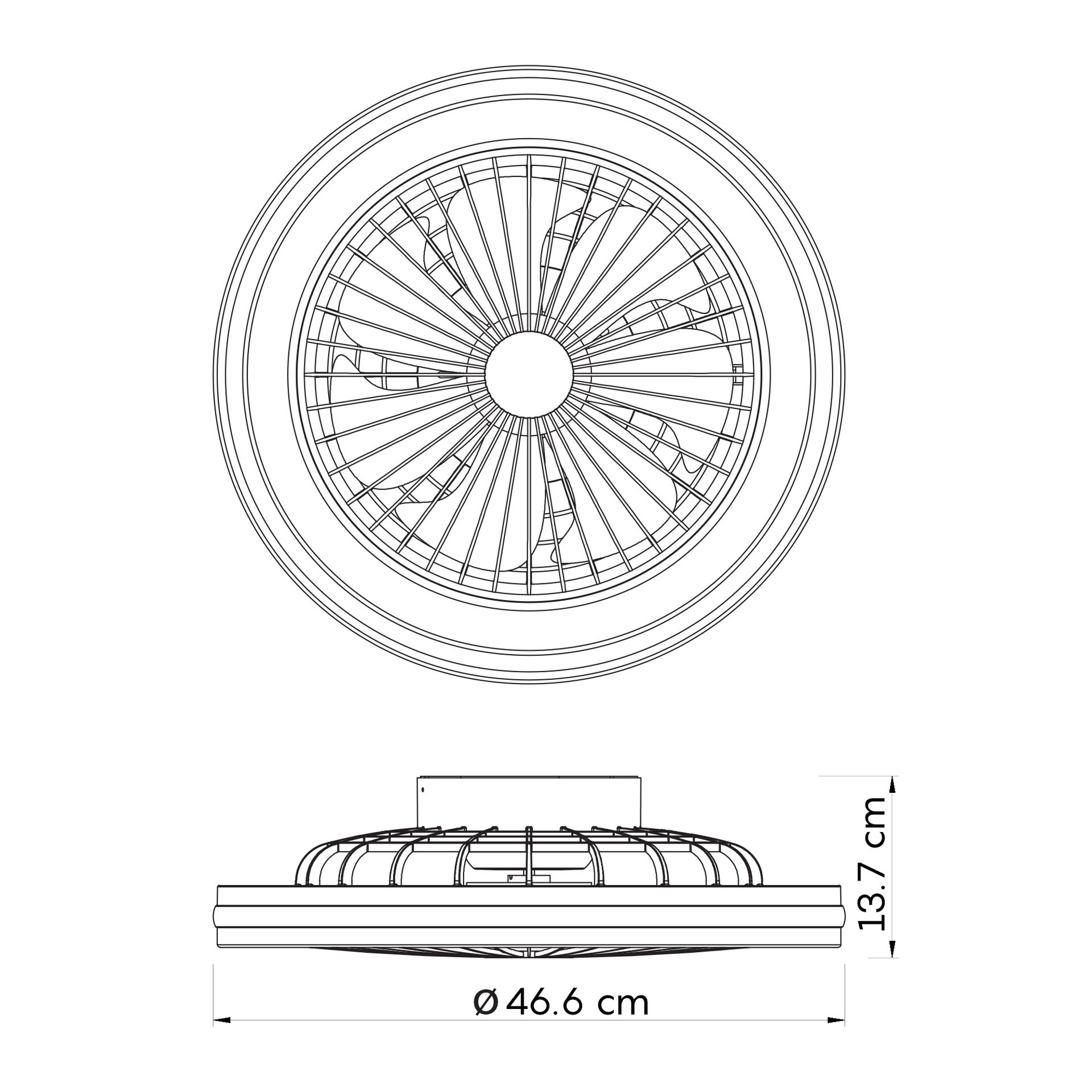 GAMER * PLAFÓN / VENTILADOR - BLANCO - RGB - 47 CM - 4200LM