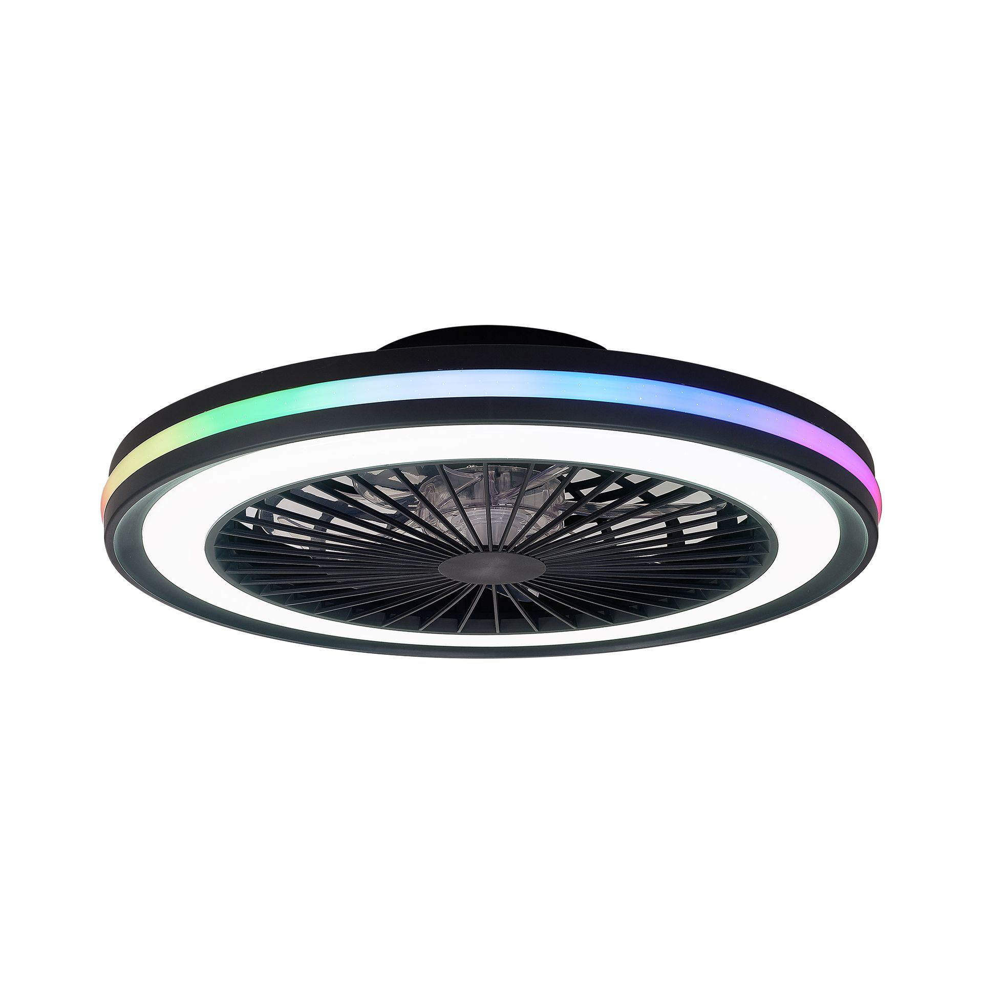 Gamer Big · Plafonnier-ventilateur à pales intégrées · Noir