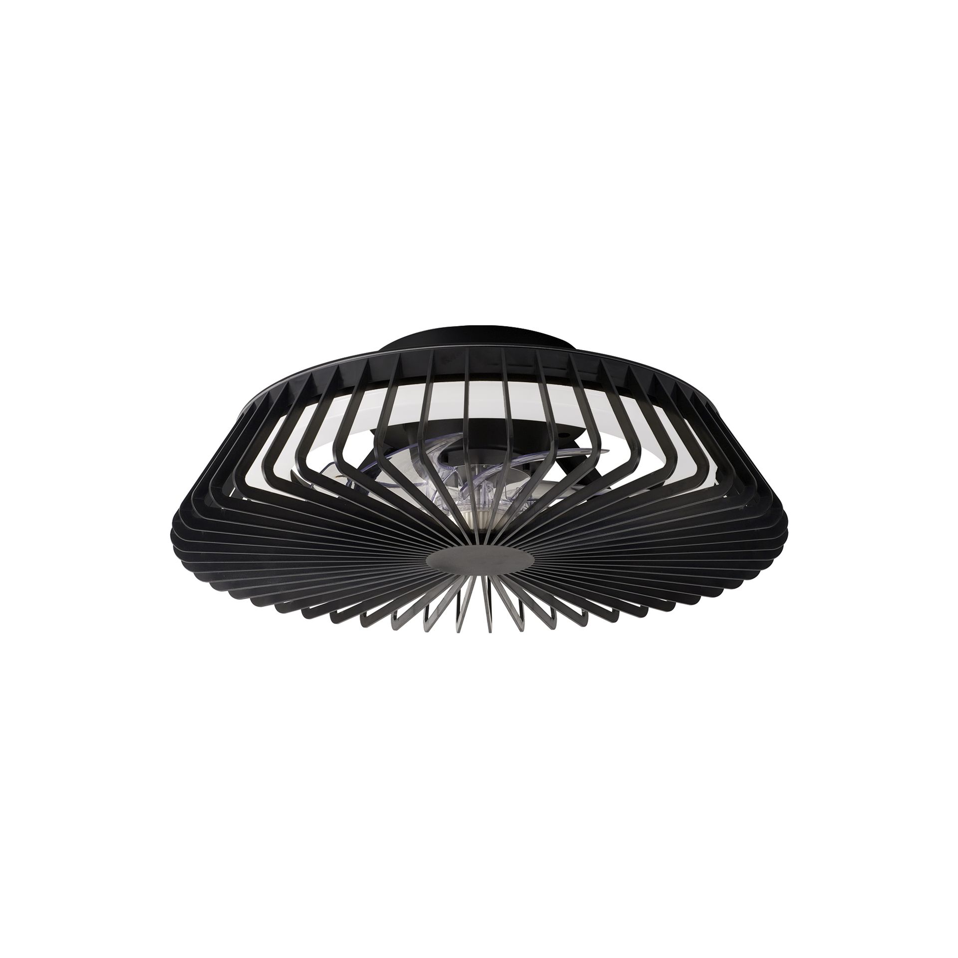 HIMALAYA * VENTILATORE NERO 35W PLAFONIERA LED 70W CON TELECOMANDO Y APP