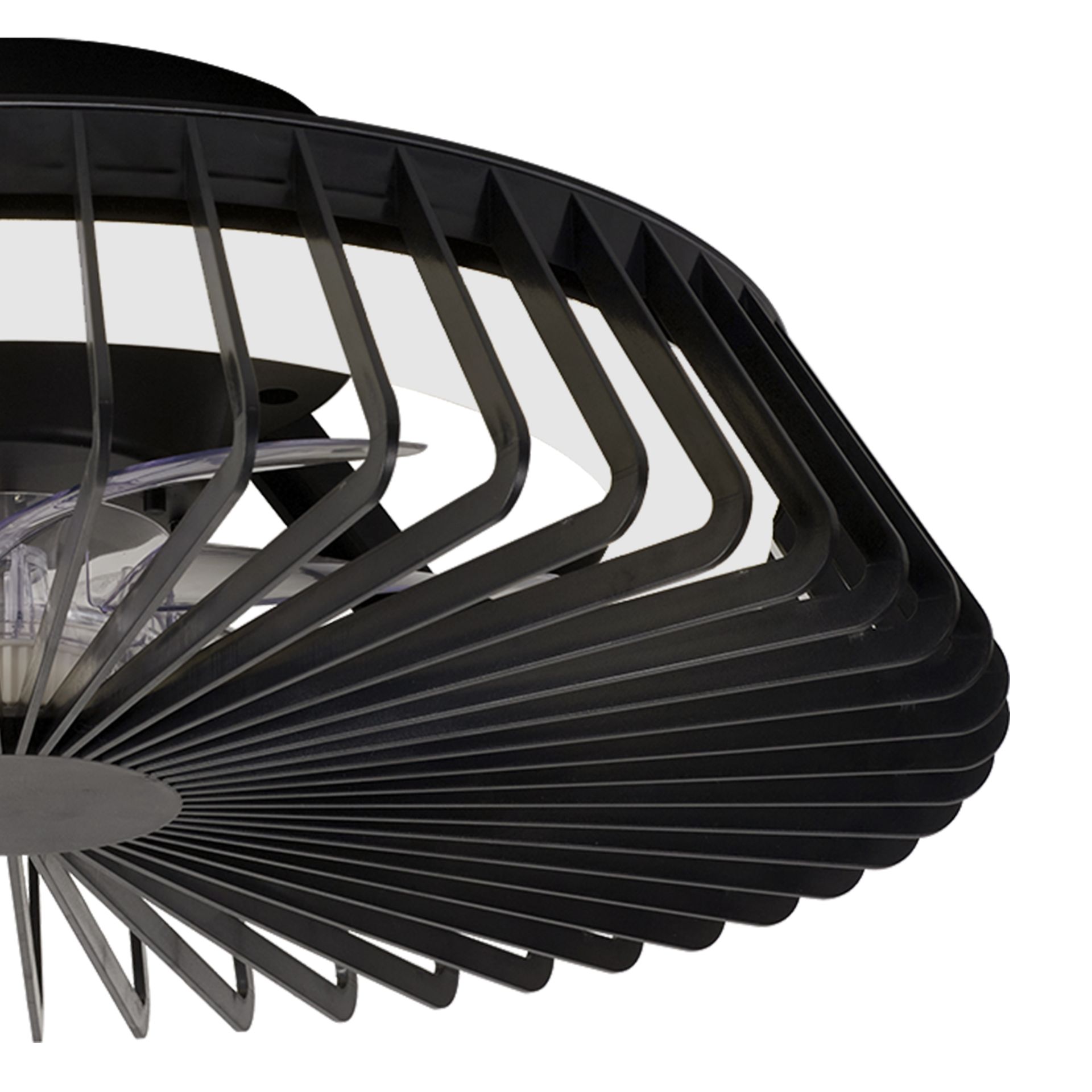 HIMALAYA * VENTILATORE NERO 35W PLAFONIERA LED 70W CON TELECOMANDO Y APP