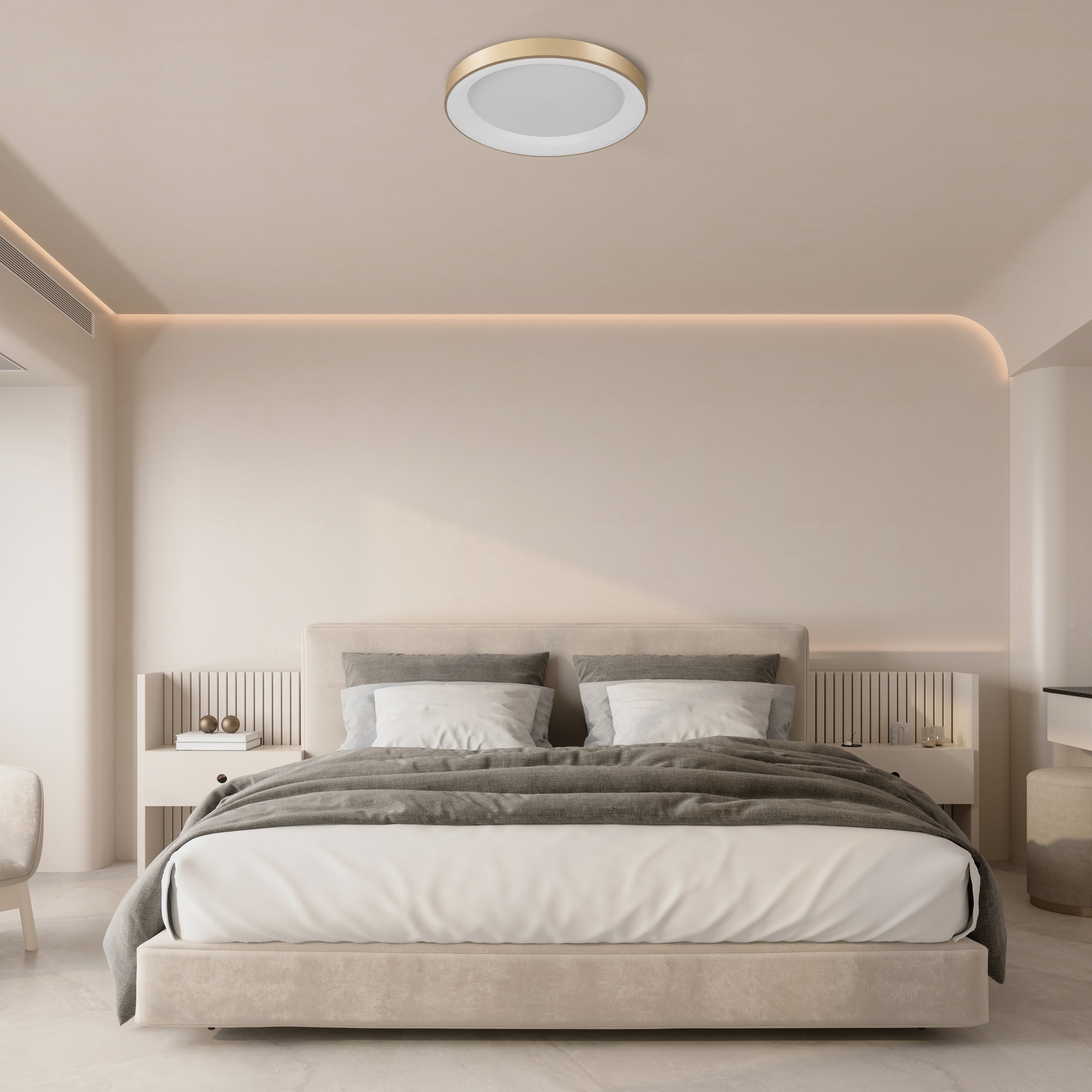 NISEKO II * LED CEILING 60W D.65CM  GOLD