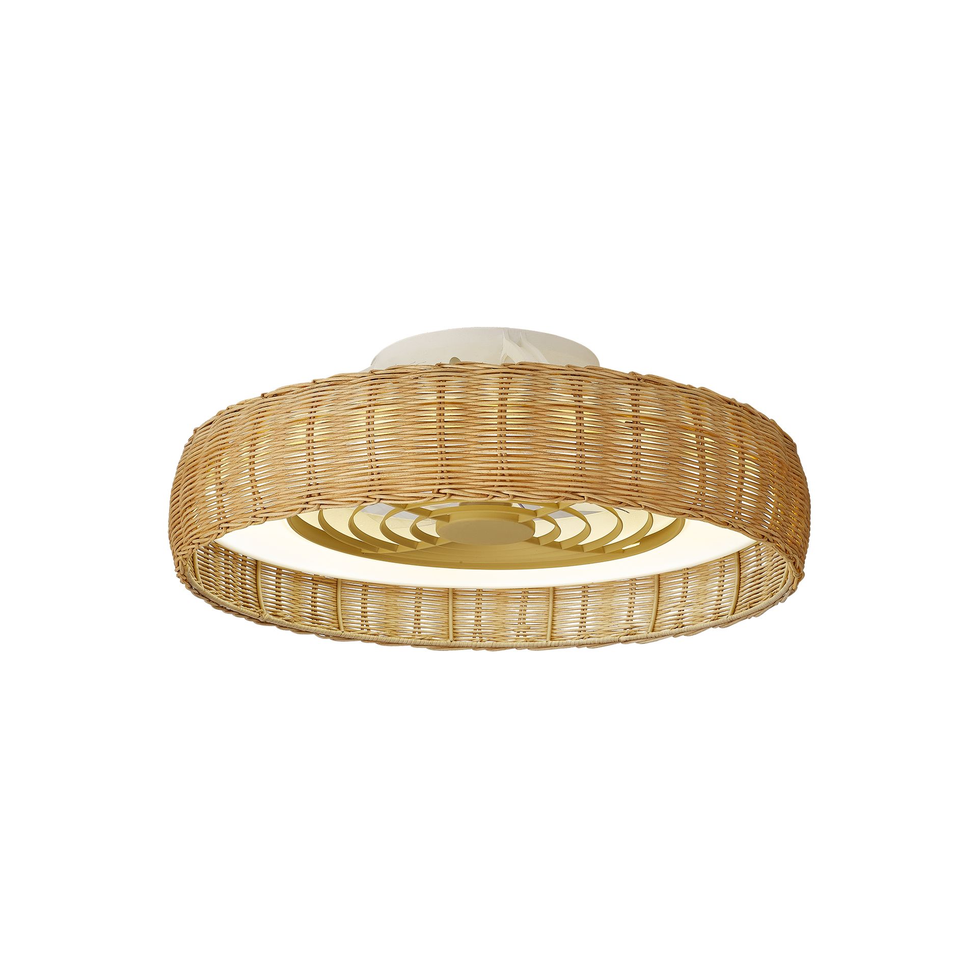 KILIMANJARO * FAN LED CEILING IP44 RATAN WITH REMOTE CONTROL