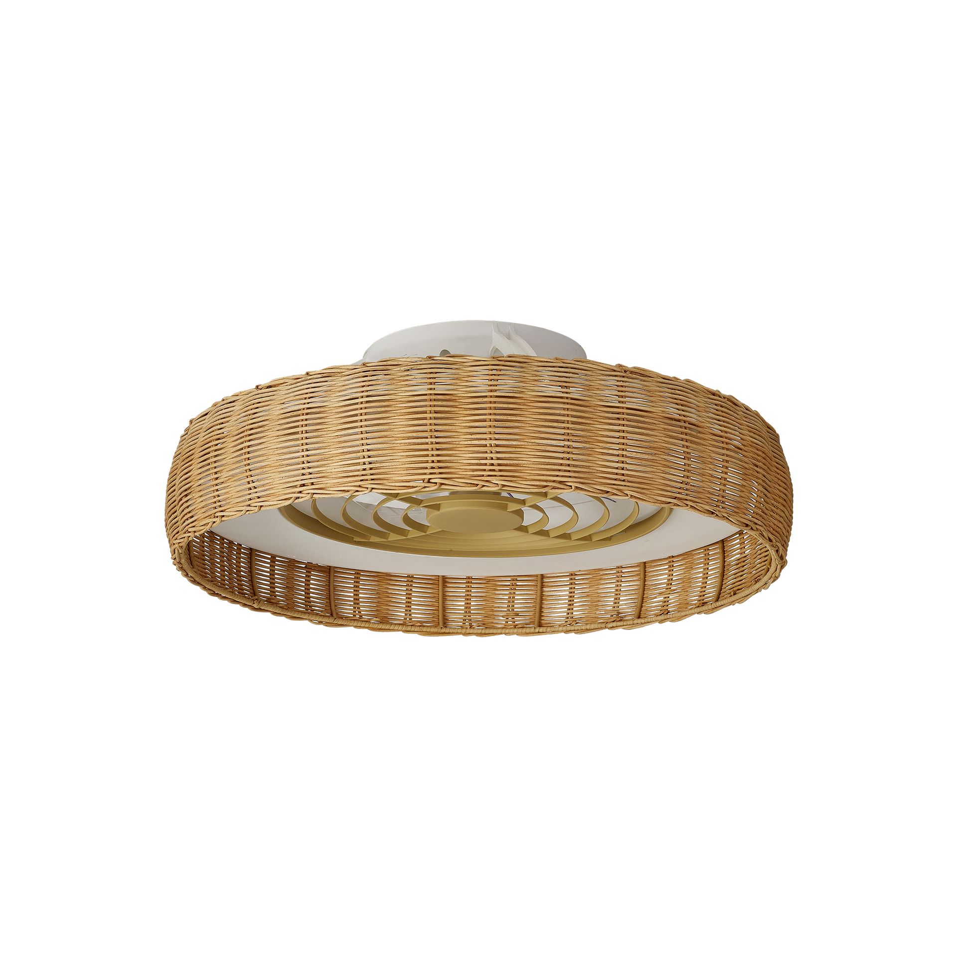 KILIMANJARO * FAN LED CEILING IP44 RATAN WITH REMOTE CONTROL