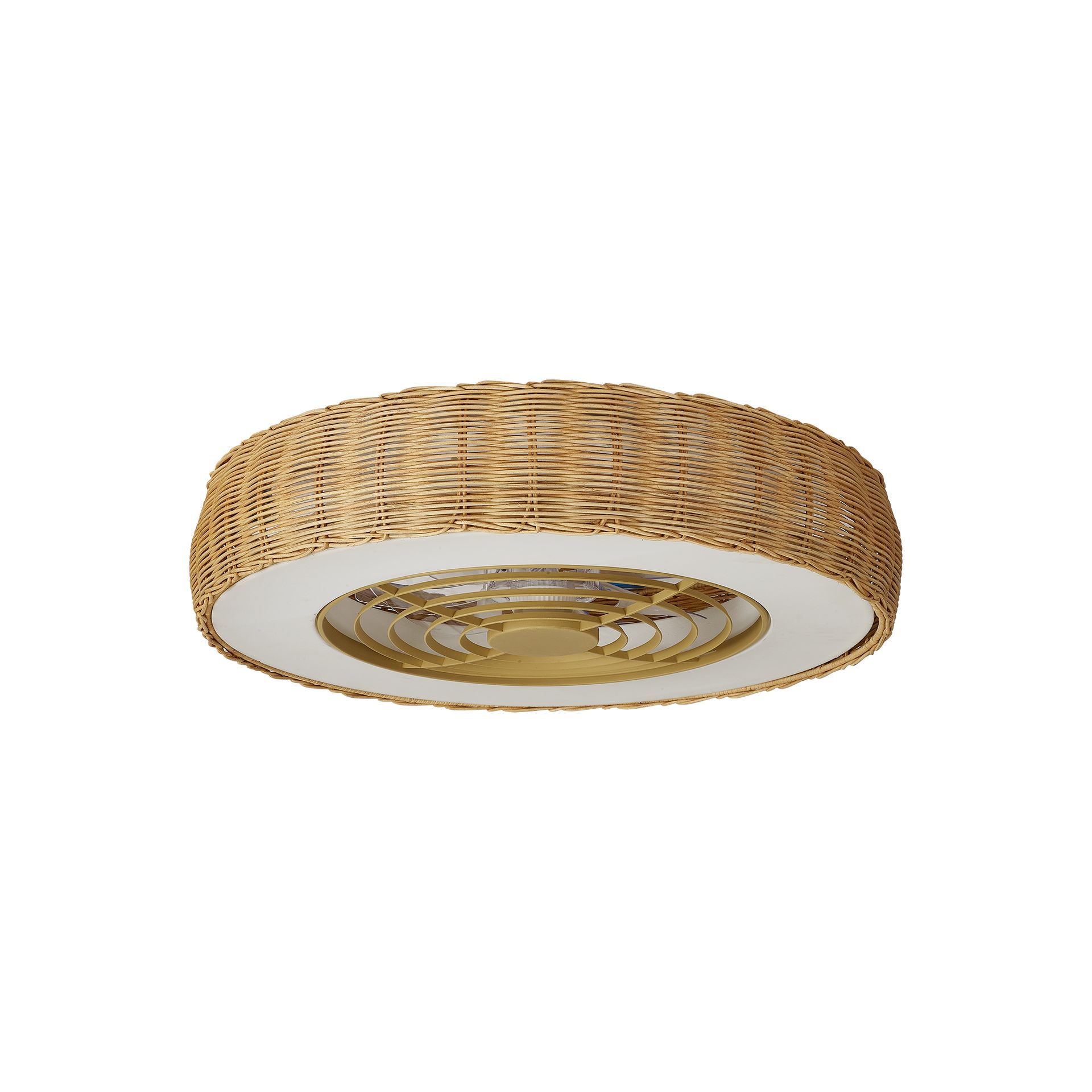 KILIMANJARO * FAN LED CEILING IP44 RATAN WITH REMOTE CONTROL