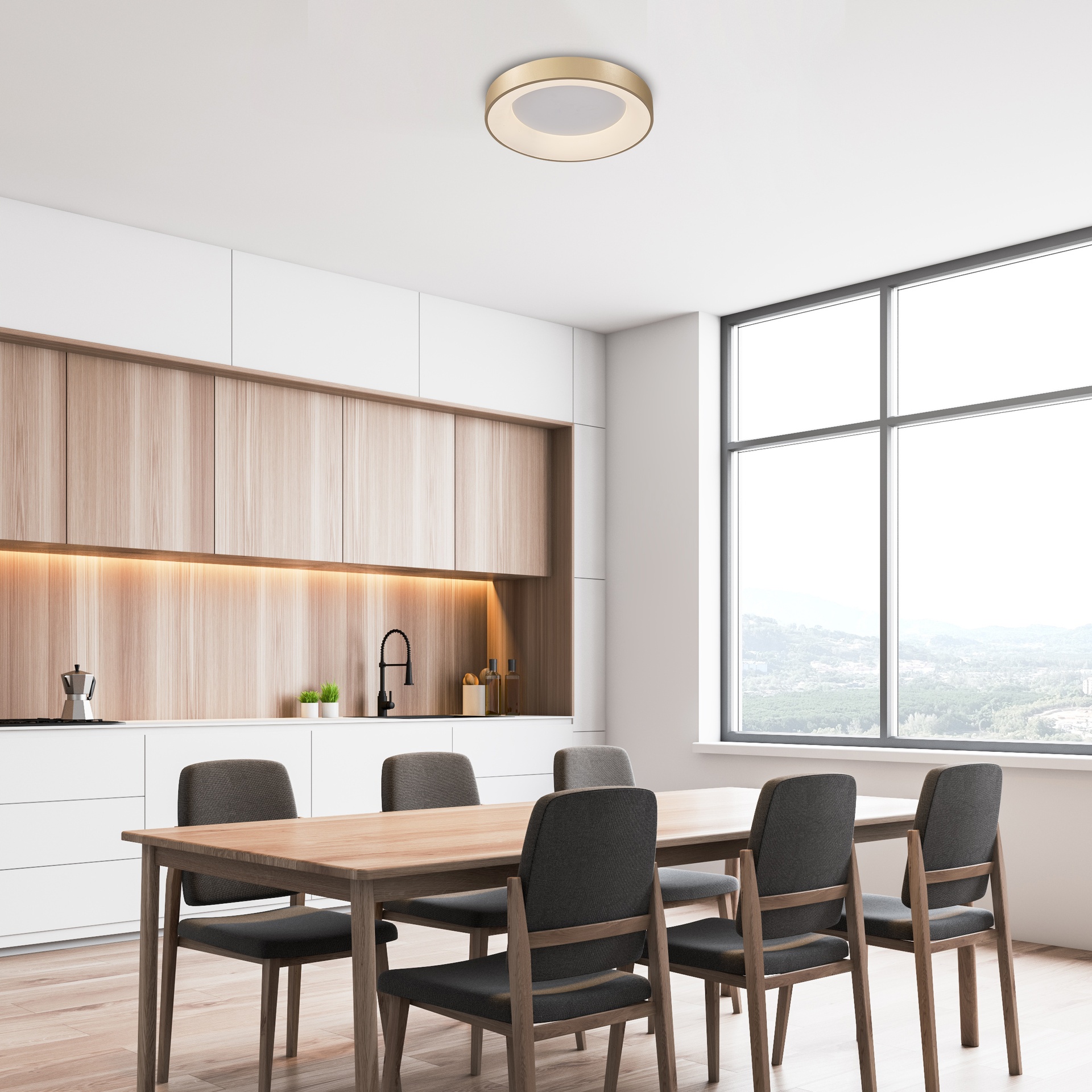 NISEKO II * LED CEILING 45W D.50CM  GOLD