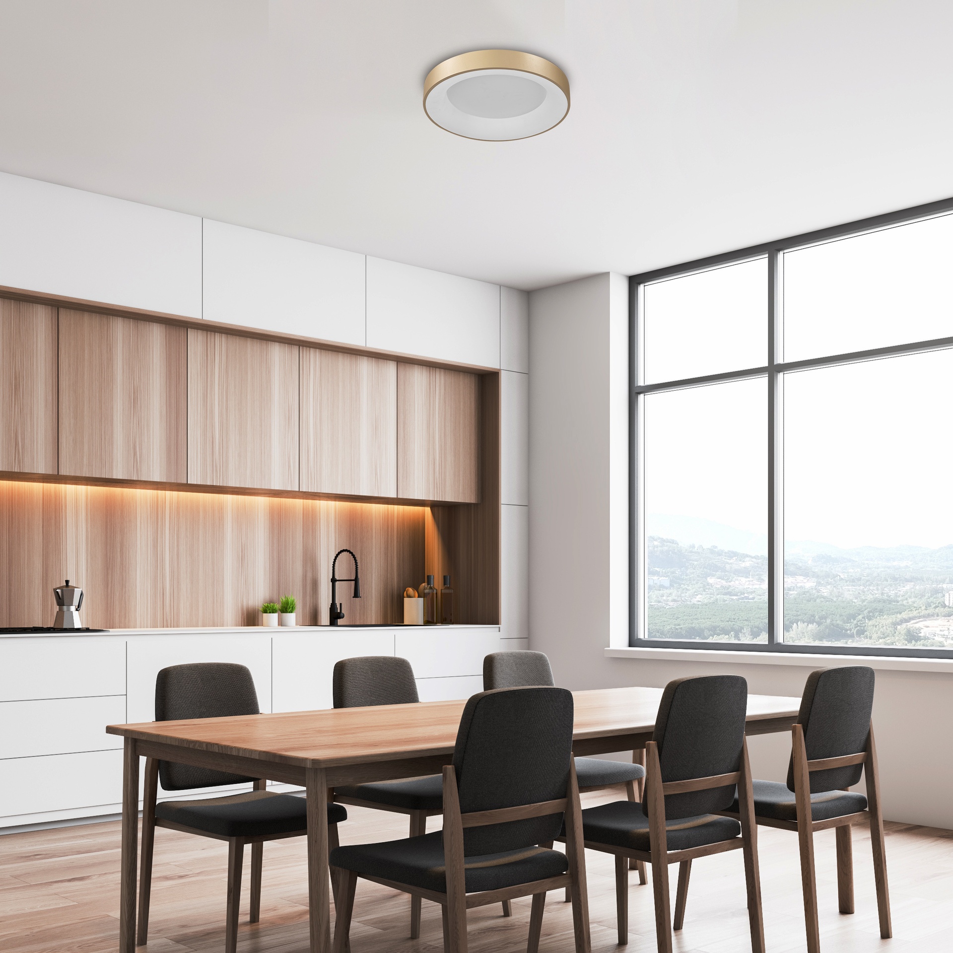 NISEKO II * LED CEILING 45W D.50CM  GOLD