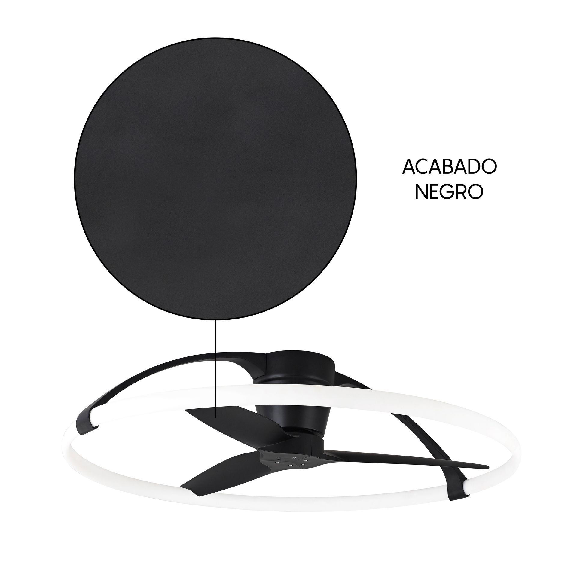 Nepal · Ventilador de aspas con luz · Black