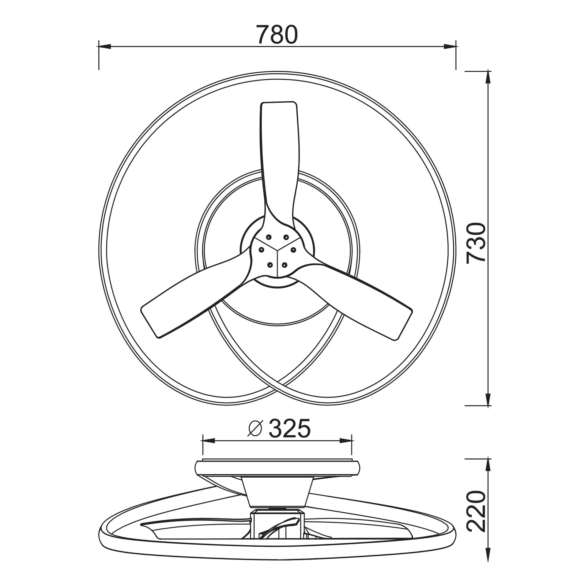 OCEAN * CEILING / FAN - WOOD