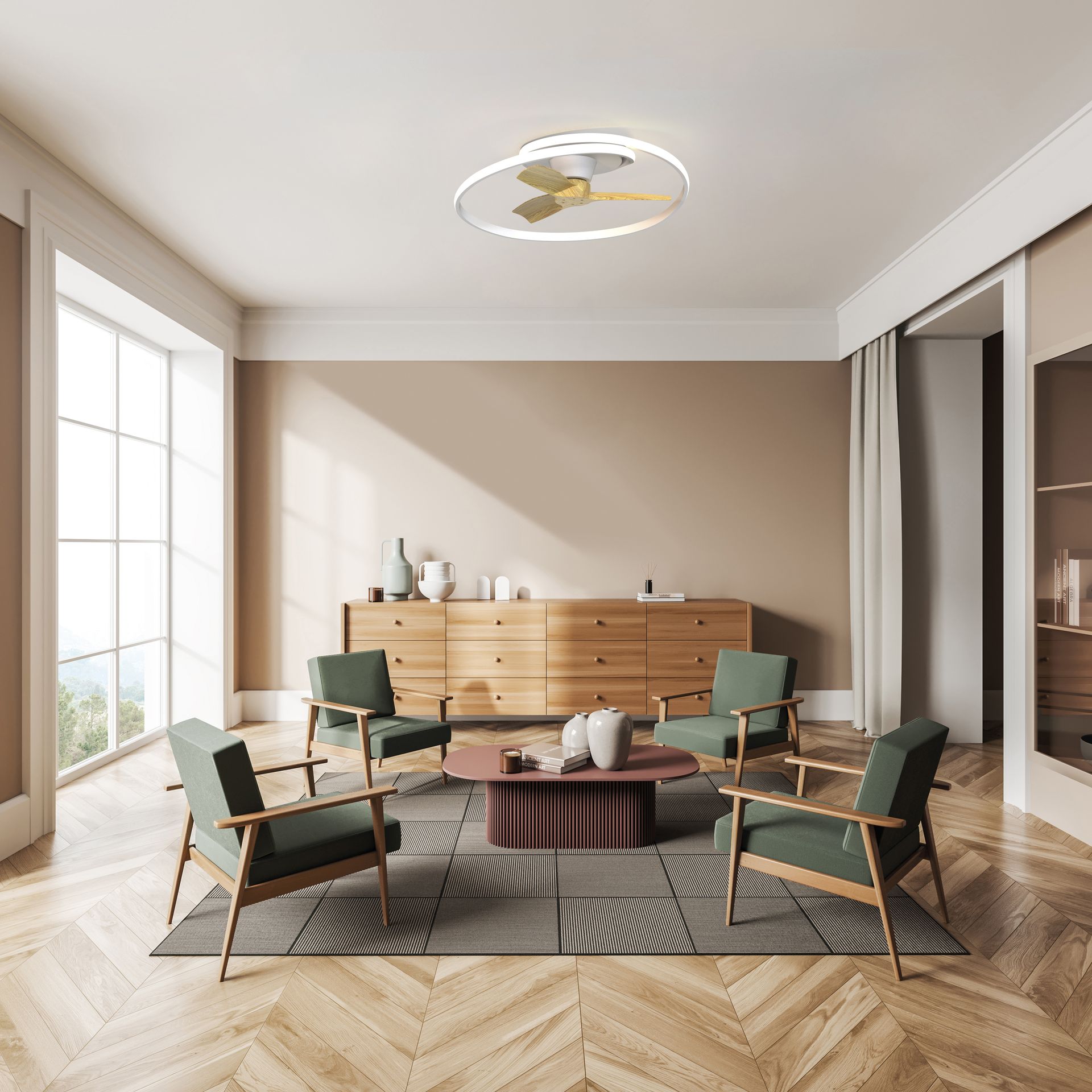 OCEAN * CEILING / FAN - WOOD