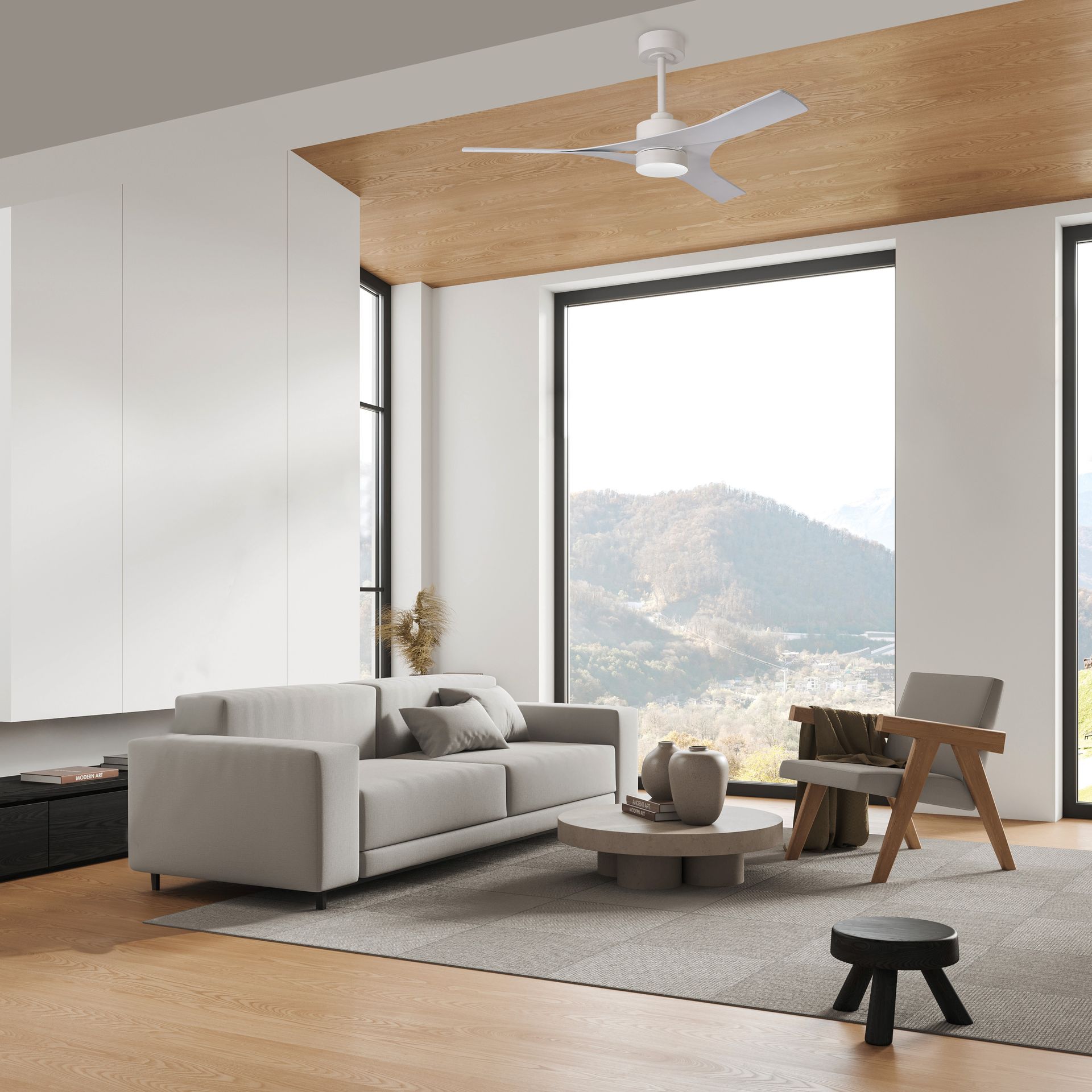 Thai · Ventilador de aspas con luz · Blanco