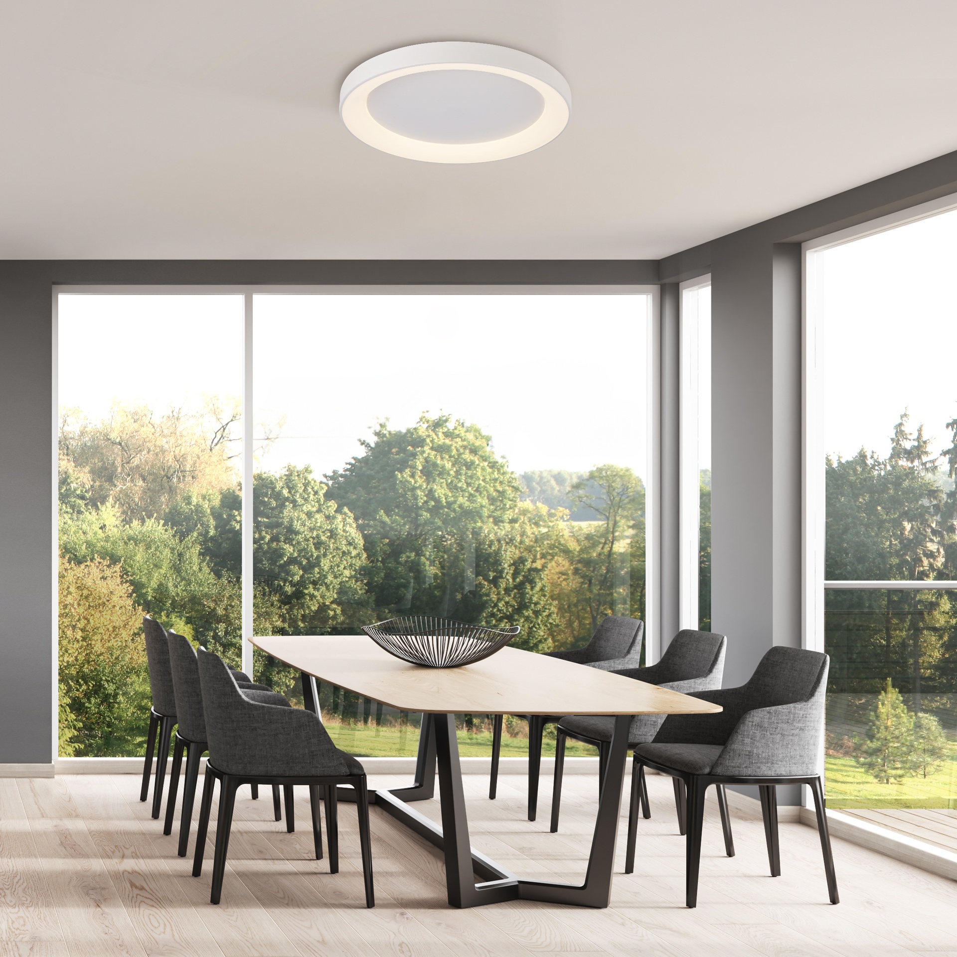 NISEKO II * ROUND CEILING 78 CM - WITH REMOTE CONTROL CCT - WHITE