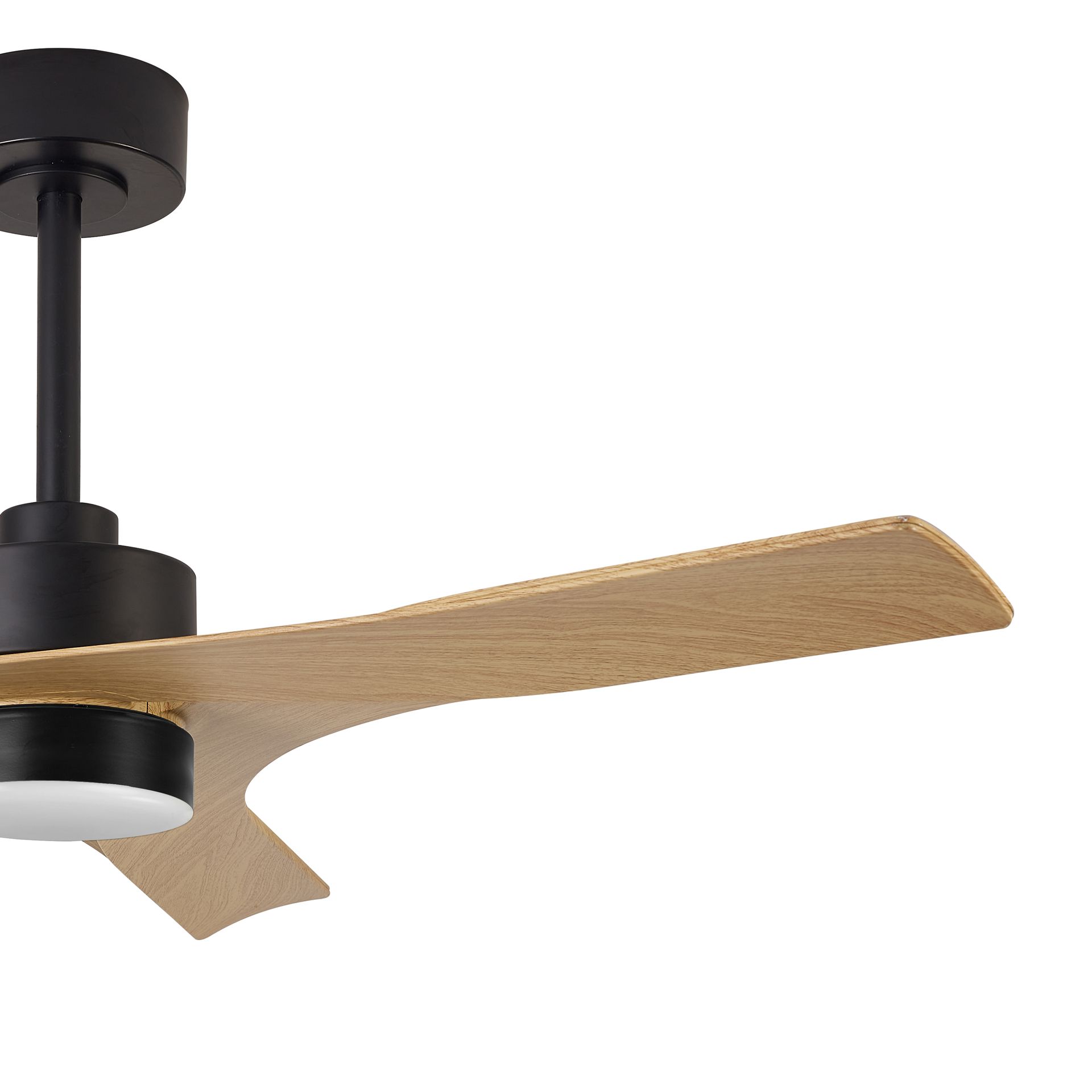Thai · Ventilateur de plafond avec éclairage · Noir / Bois