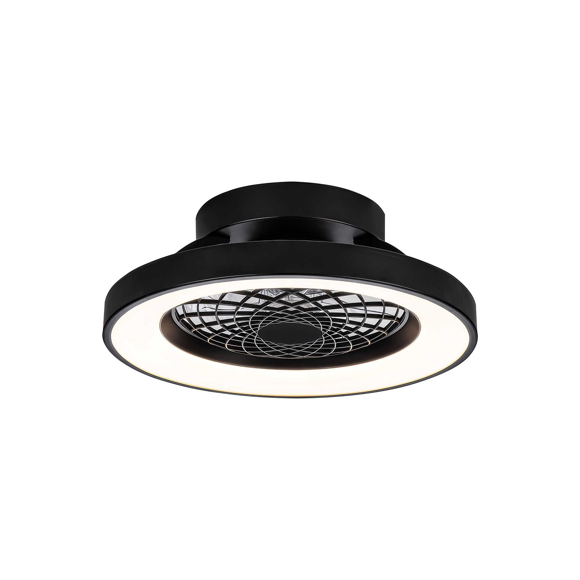 Tíbet Mini · Plafón-ventilador de aspas ocultas con luz · Black