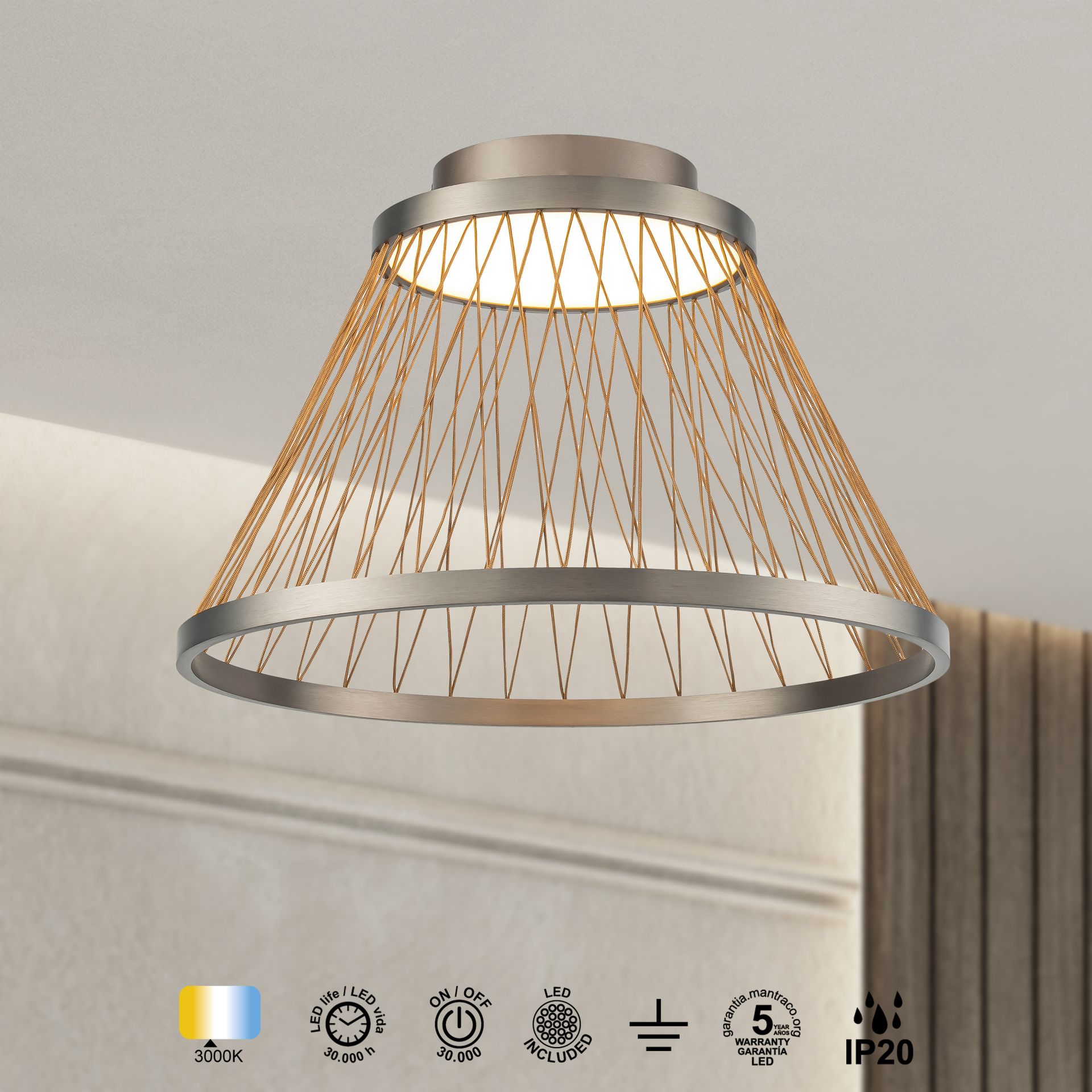 SPIDER*Plafoniera LED 43W 3000K