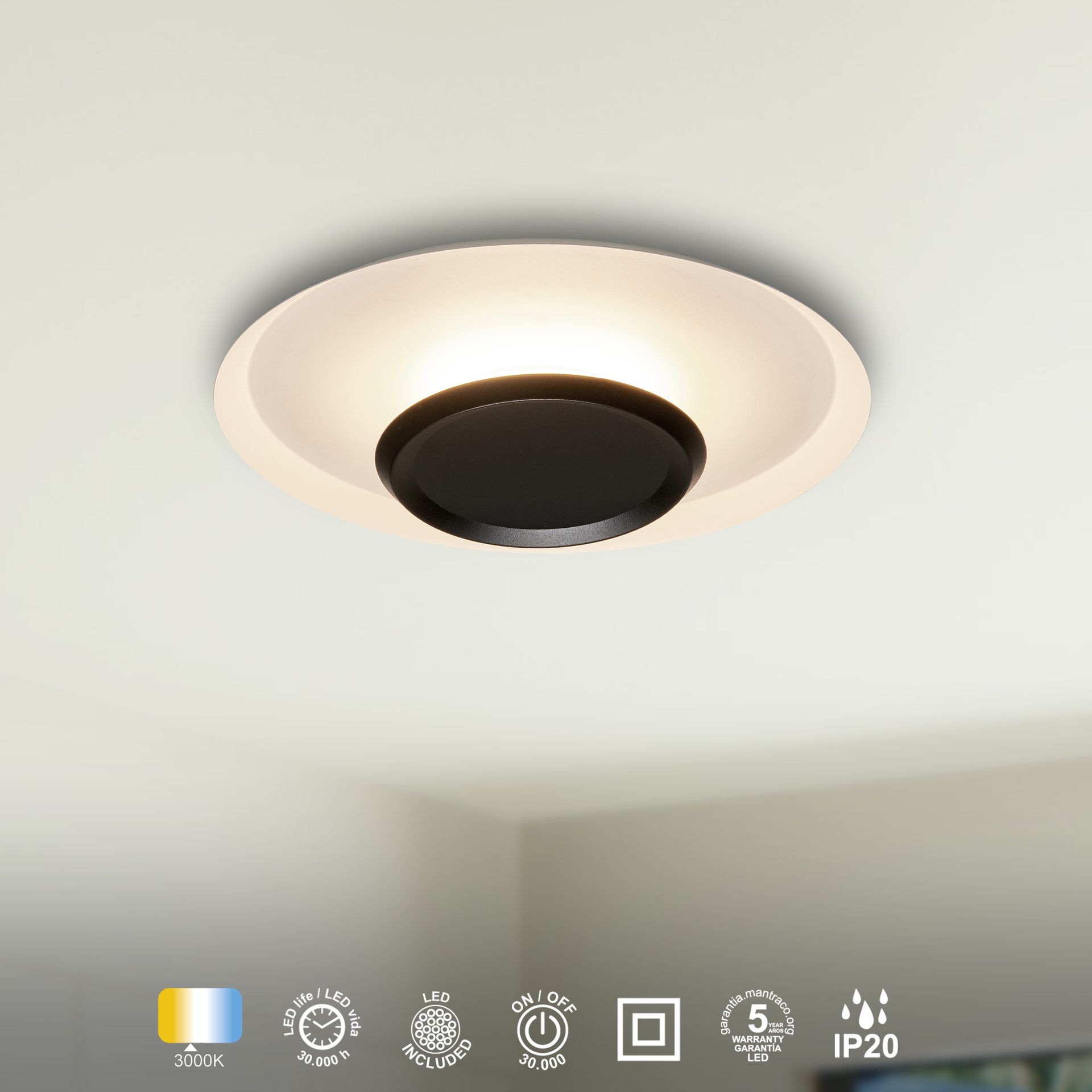 ***DES*** TINA*Plafoniera LED 18W 3000K