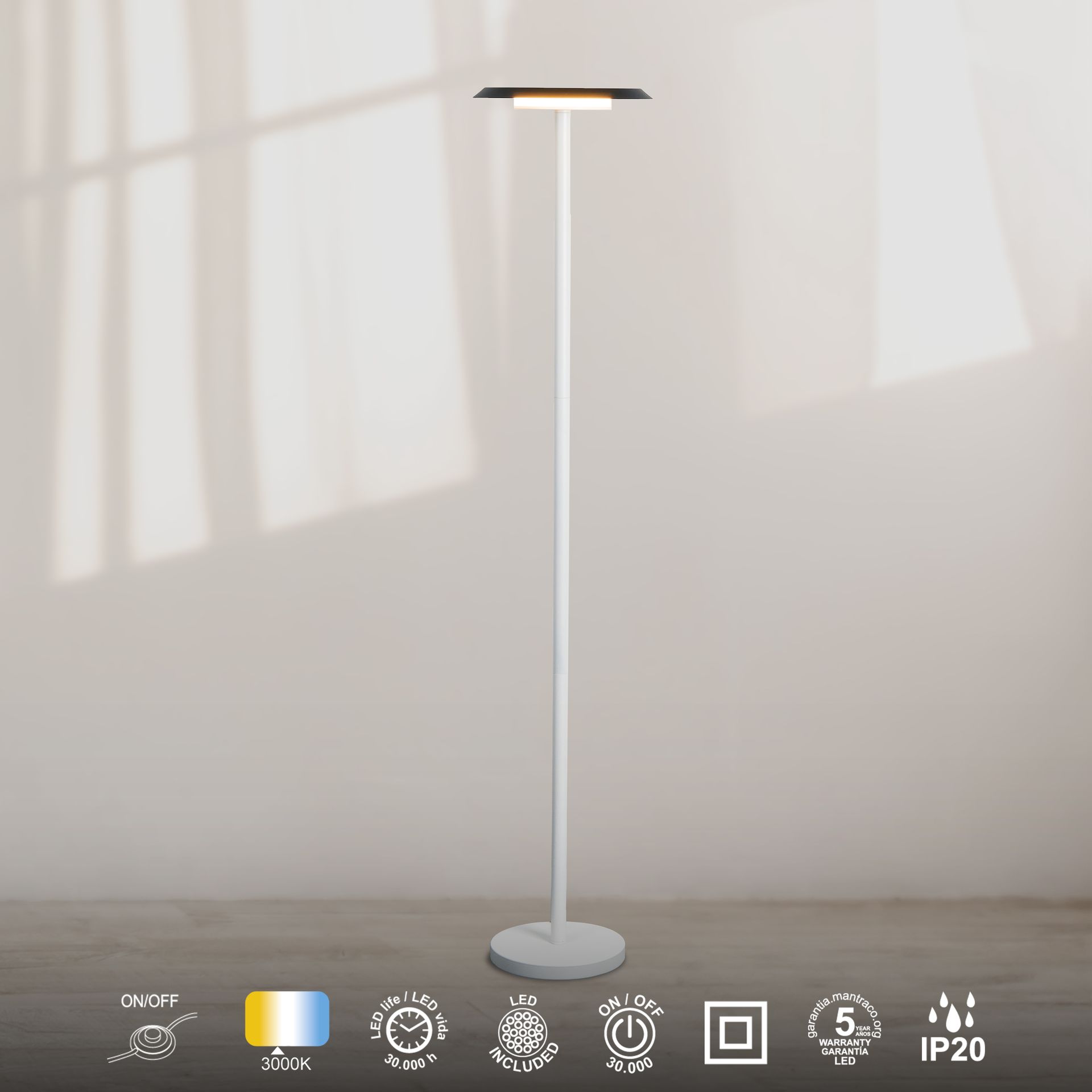 Tina · Lampadaires · Blanc mat