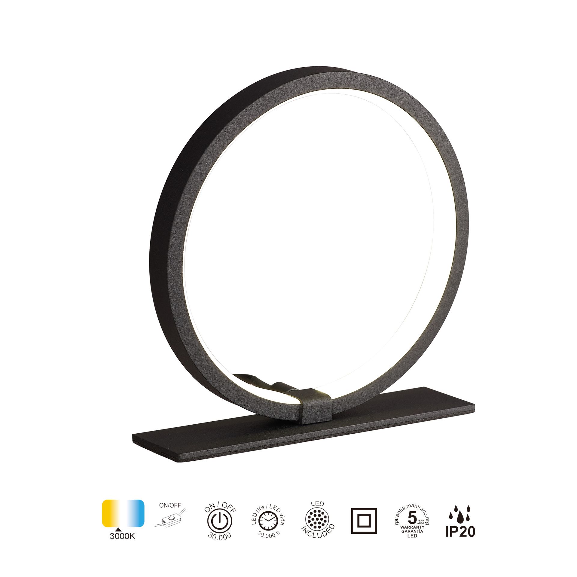 KITESURF BLACK * TABLE LAMP (LARGE) 