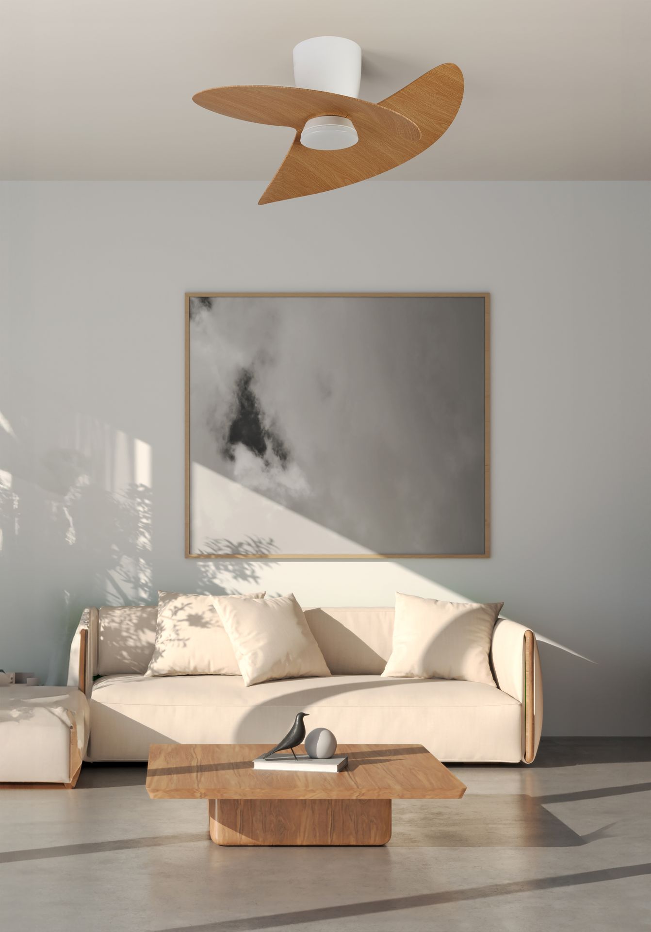 ONA * CEILING FAN  - WHITE-WOOD