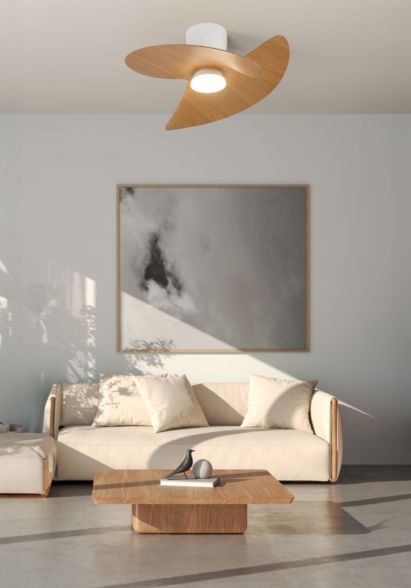 ONA * CEILING FAN  - WHITE-WOOD