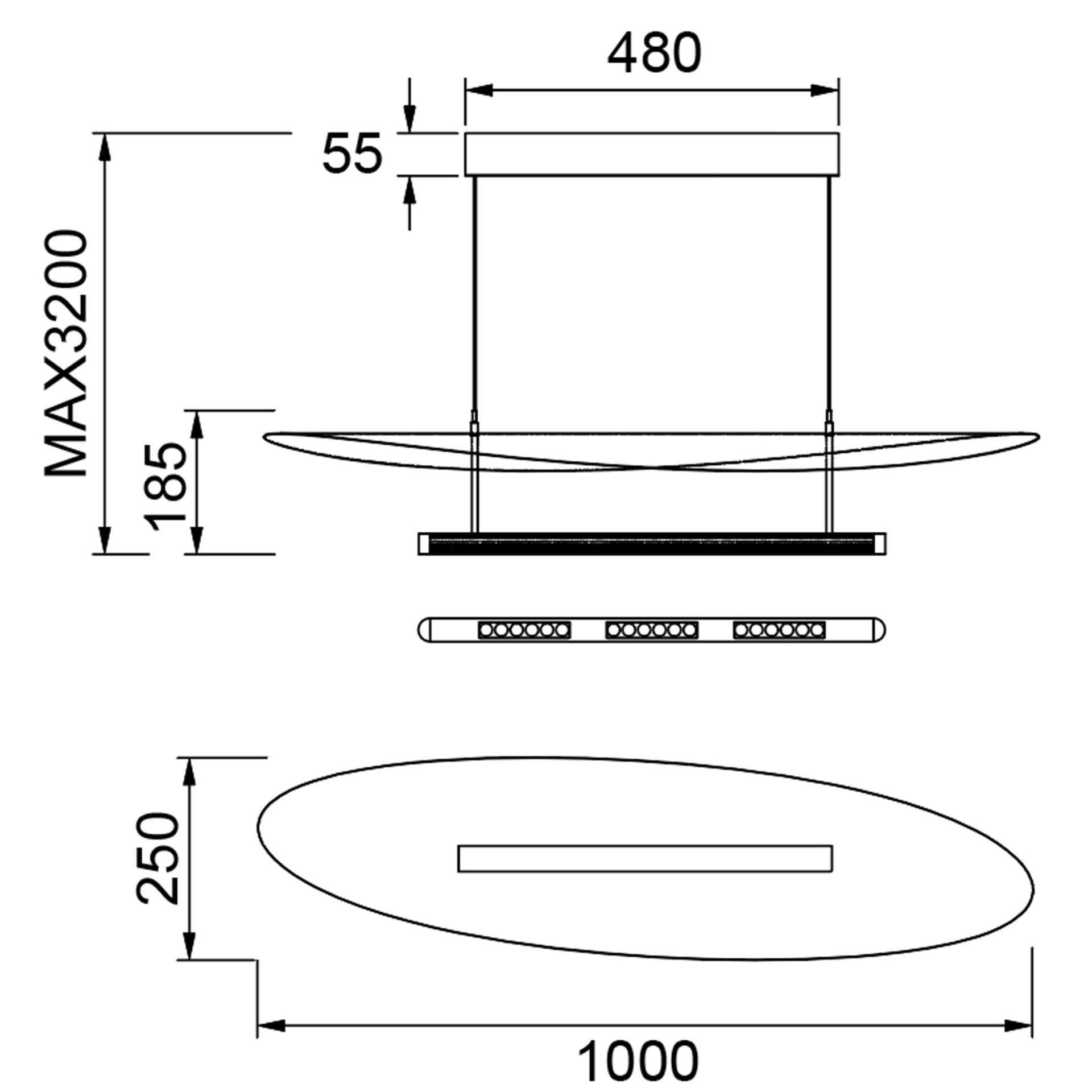 Abisal · Luminaires de plafond · Noyer / Noir