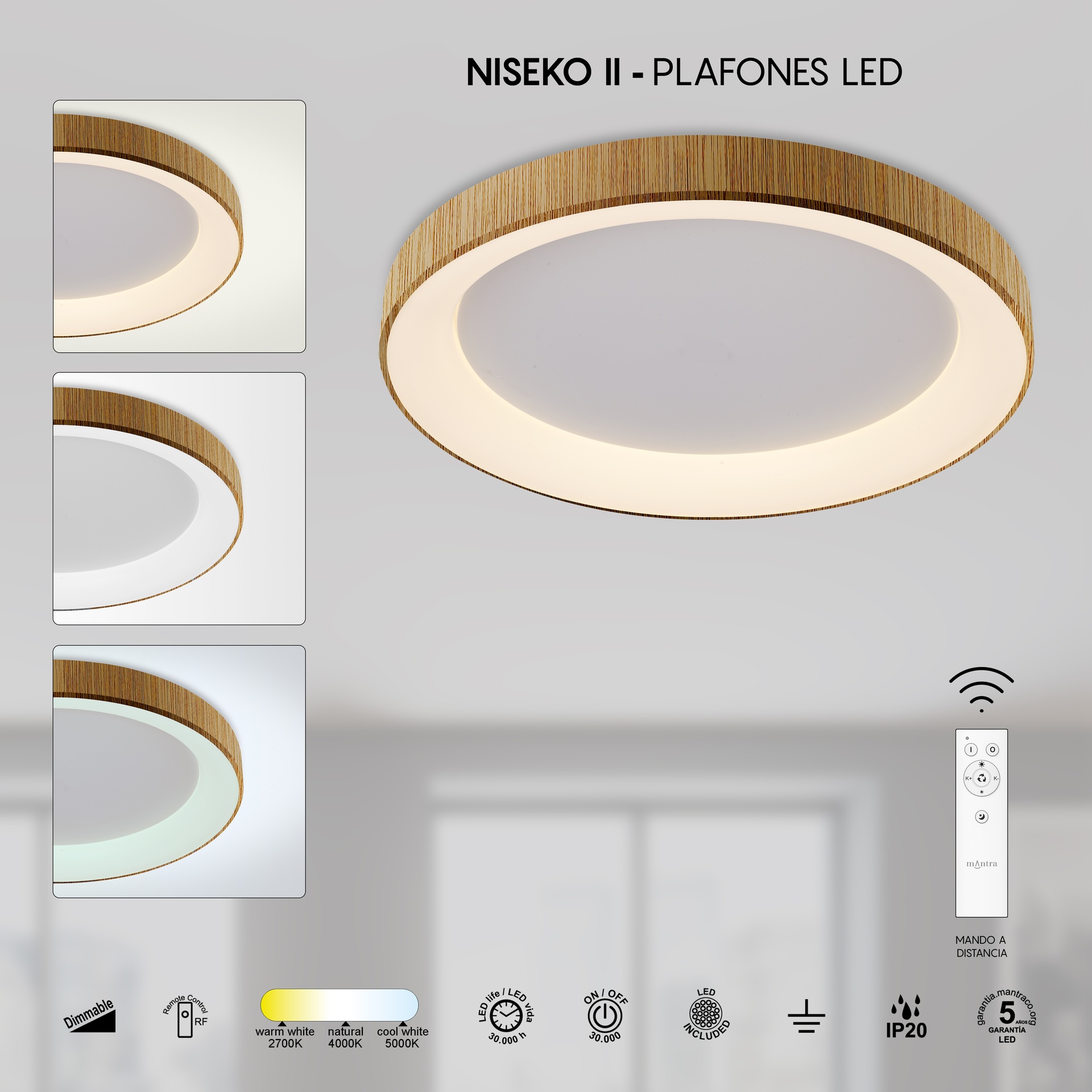 Niseko II · Plafonniers · Bois