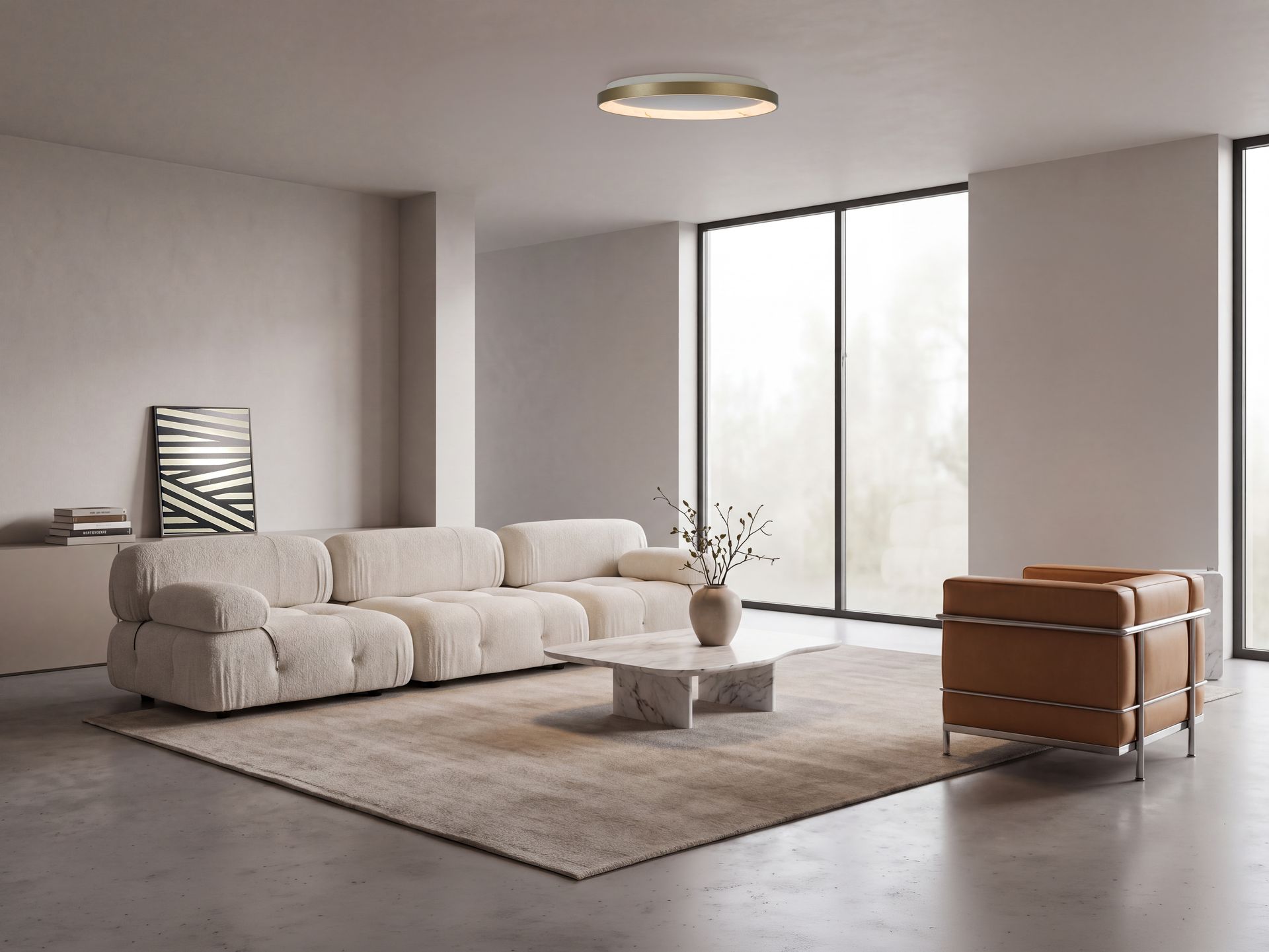 KIRORO * Plafoniera LED 38W Champagne CCT 2700K-5000K ROUND