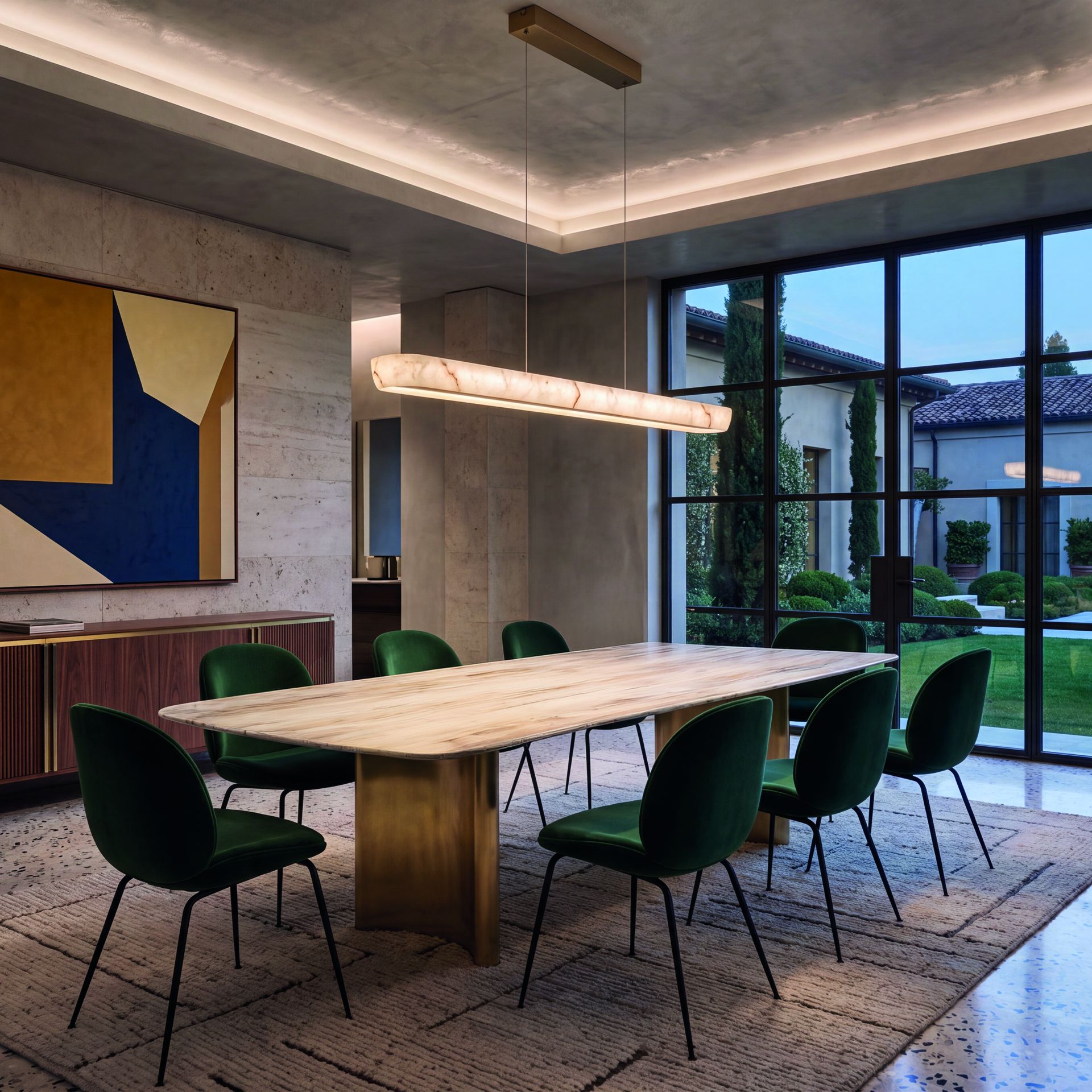 KIRORO * Pendant Lamp LED 46W Champagne CCT 2700K-5000K