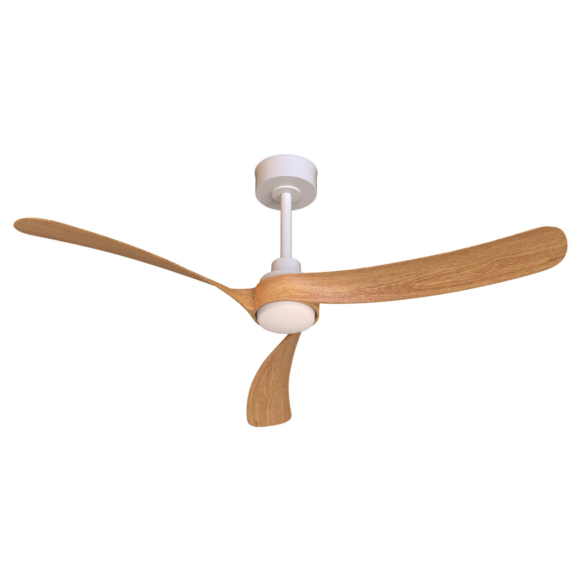NEMO L IP44 * Ventilateur de plafond IP44 LED 132 CM- Blanc/Bois