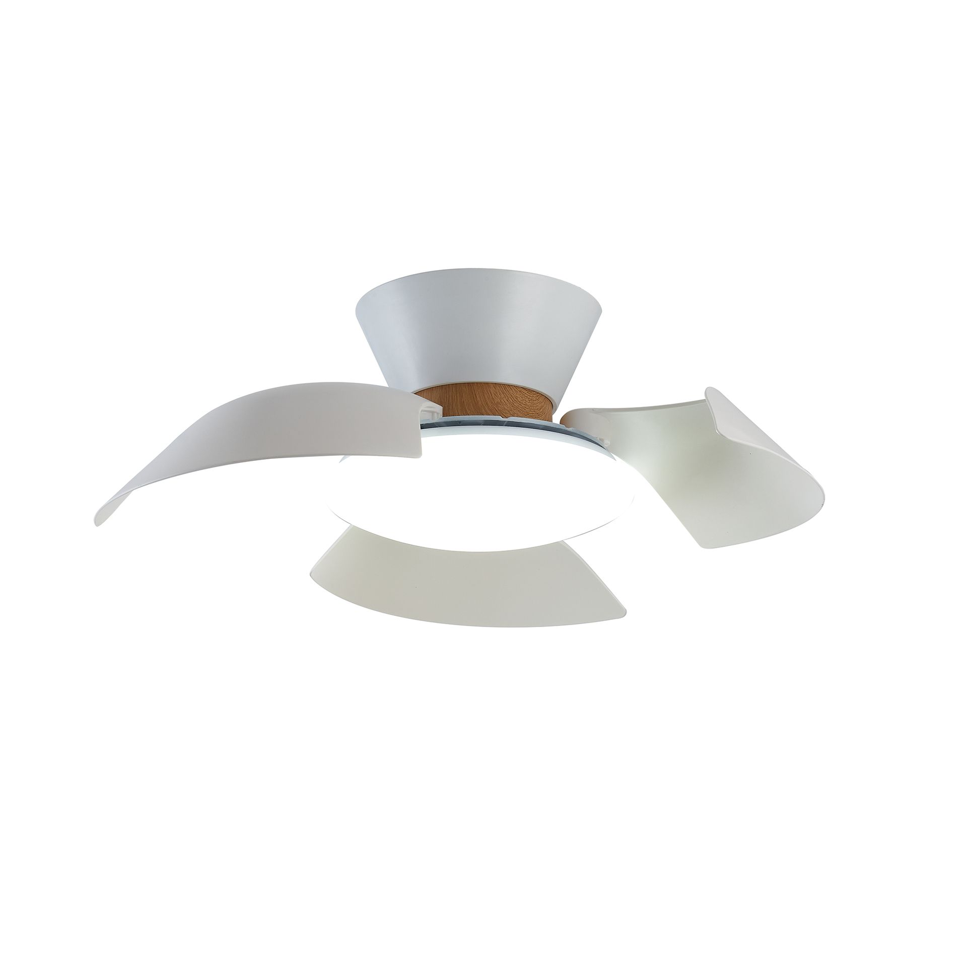 Lazo · Ventilateur de plafond à pales rétractables avec éclairage · Blanc
