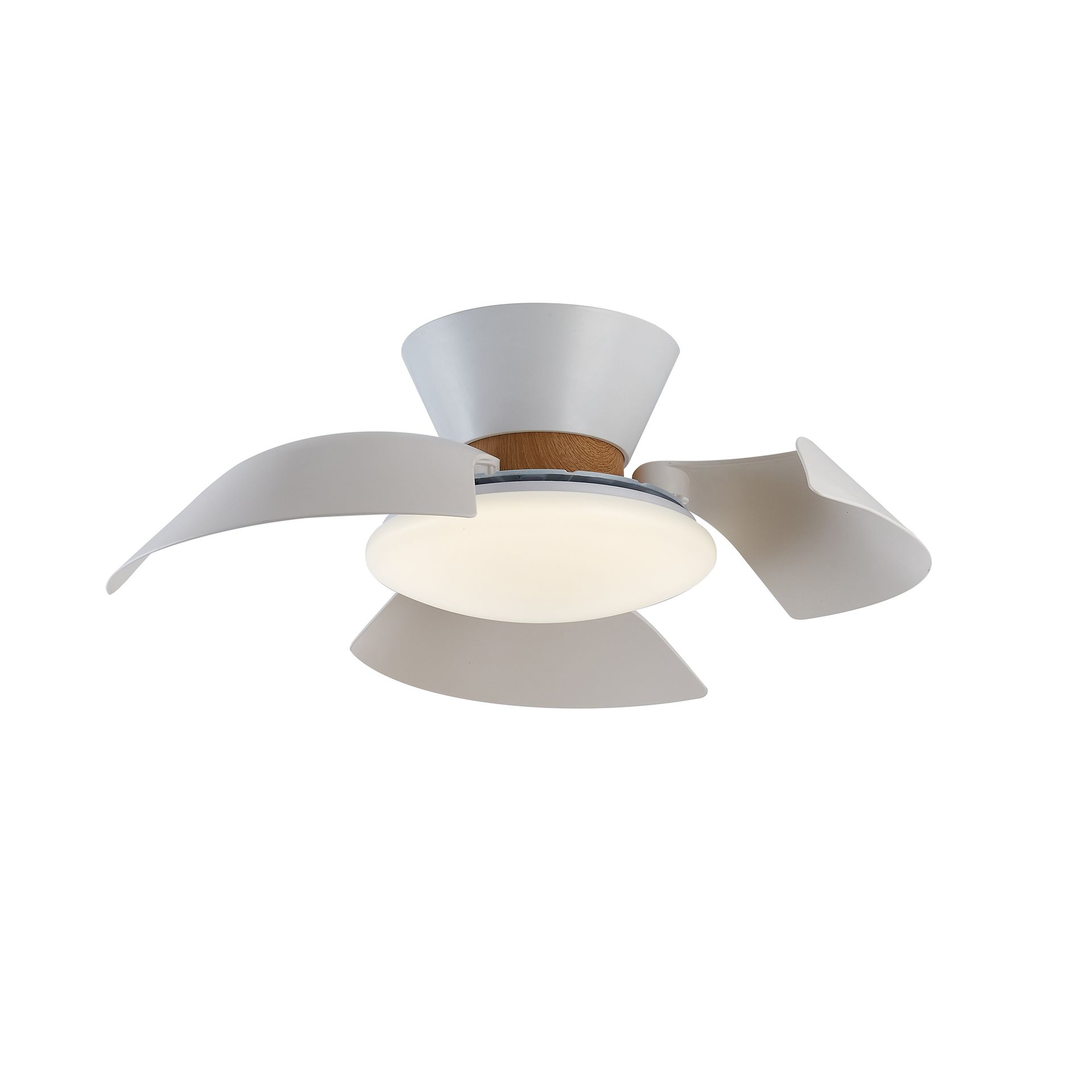 Lazo · Ventilateur de plafond à pales rétractables avec éclairage · Blanc