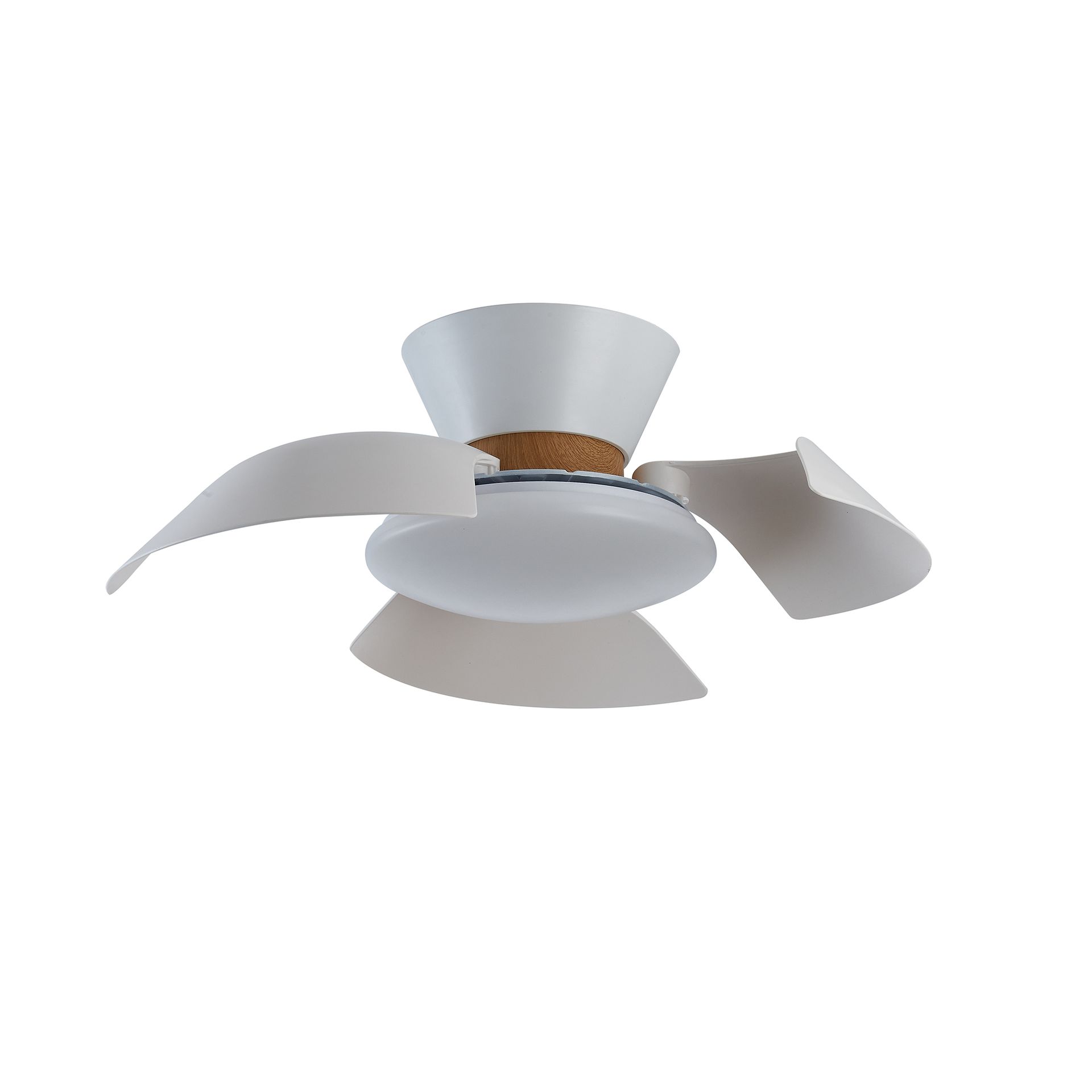 Lazo · Ventilateur de plafond à pales rétractables avec éclairage · Blanc